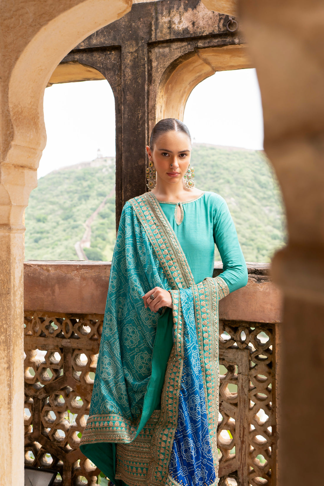 PURE DOLA SILK EMBROIDERED KURTA SET