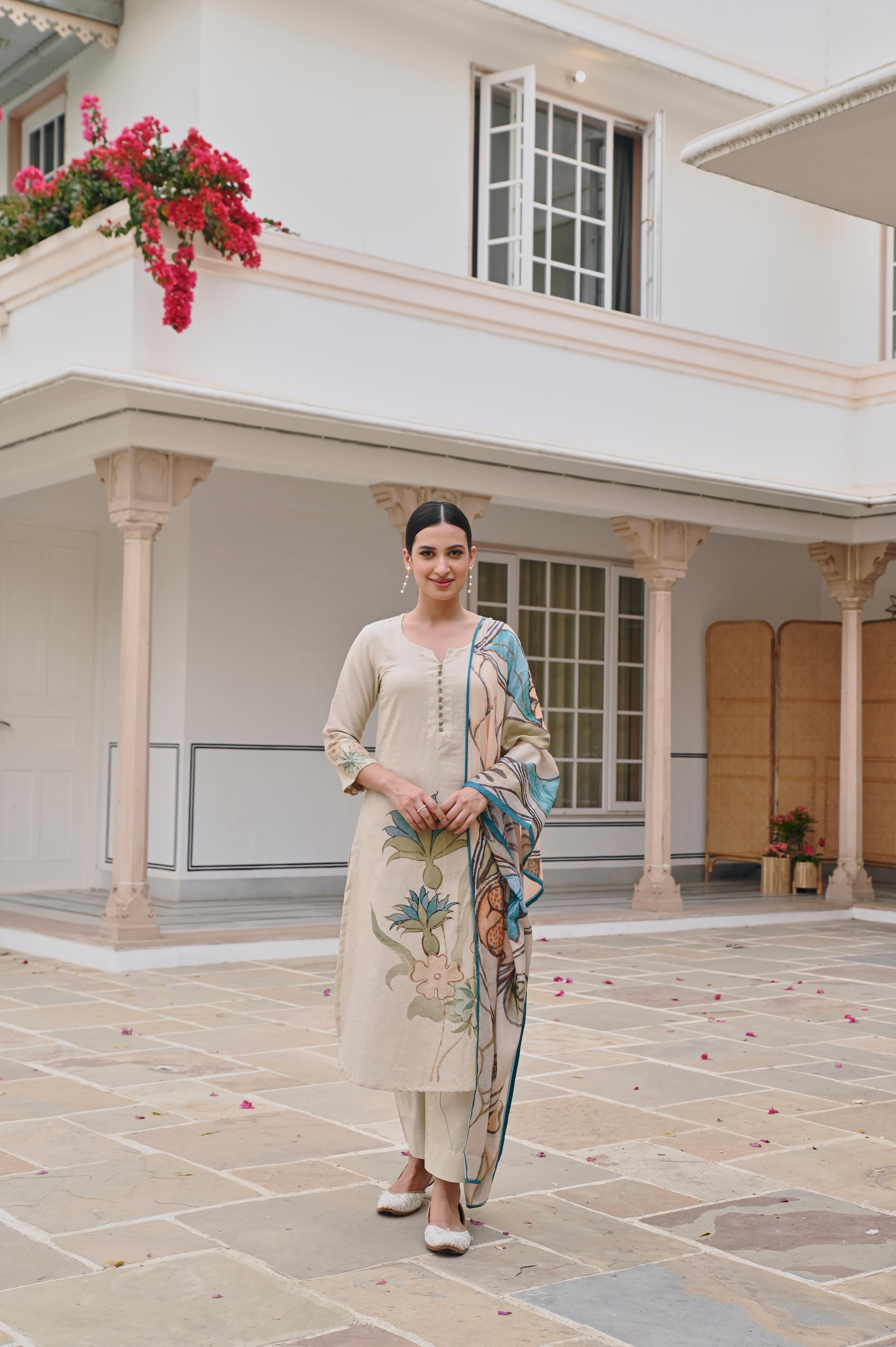 HANDLOOM COTTON STRAIGHT KURTA SET