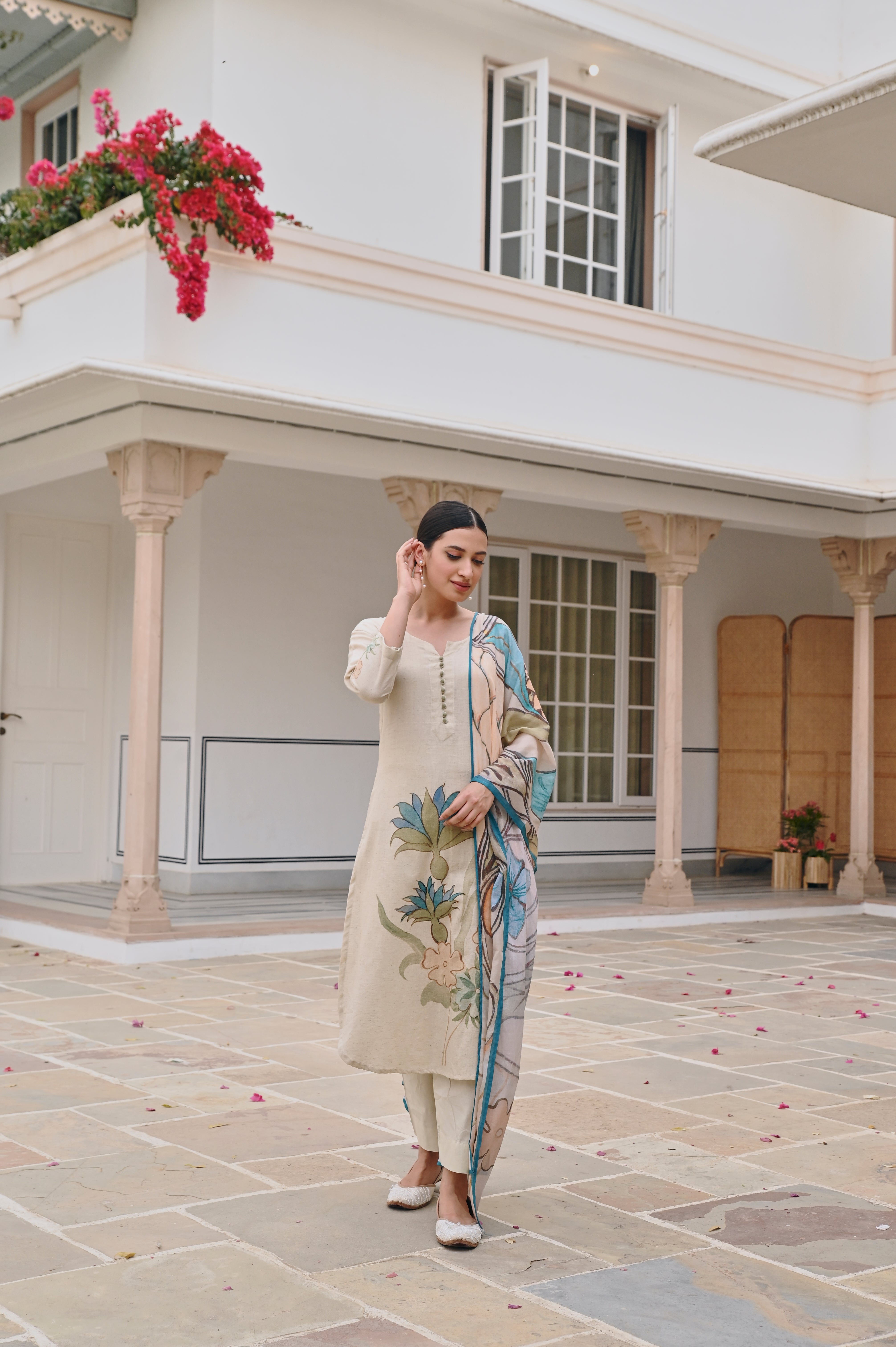 HANDLOOM COTTON STRAIGHT KURTA SET