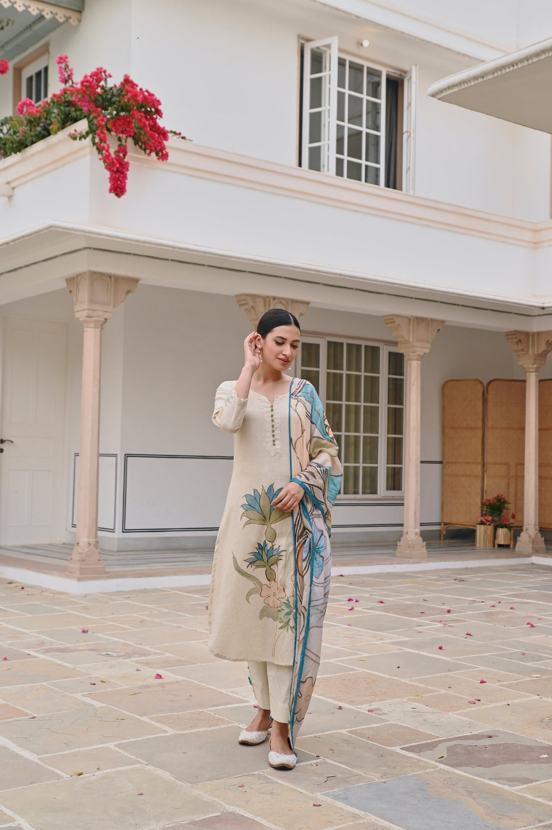 HANDLOOM COTTON STRAIGHT KURTA SET