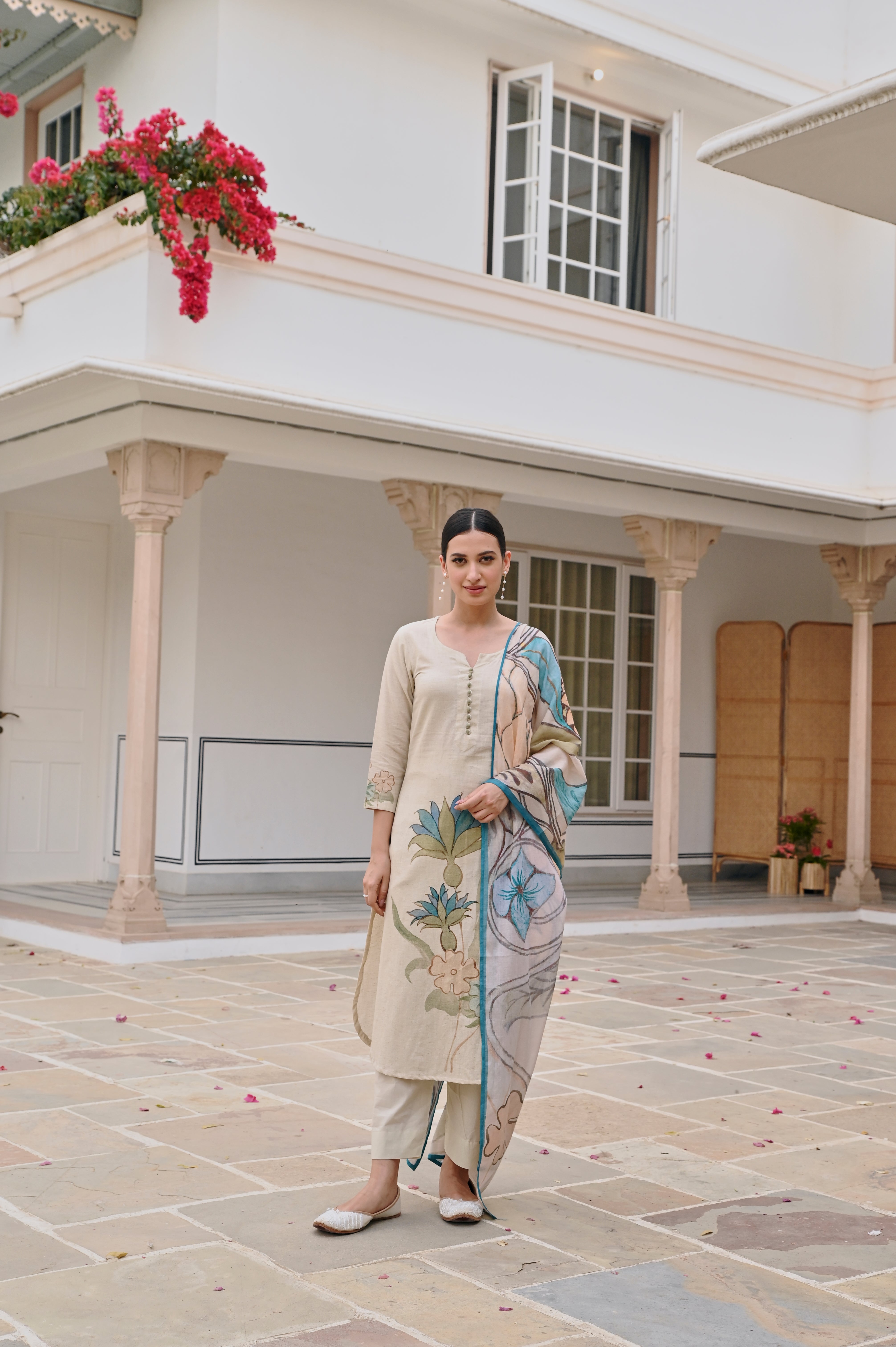 HANDLOOM COTTON STRAIGHT KURTA SET