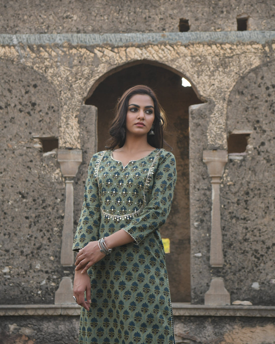 SEHER BLUE SHARARA SET