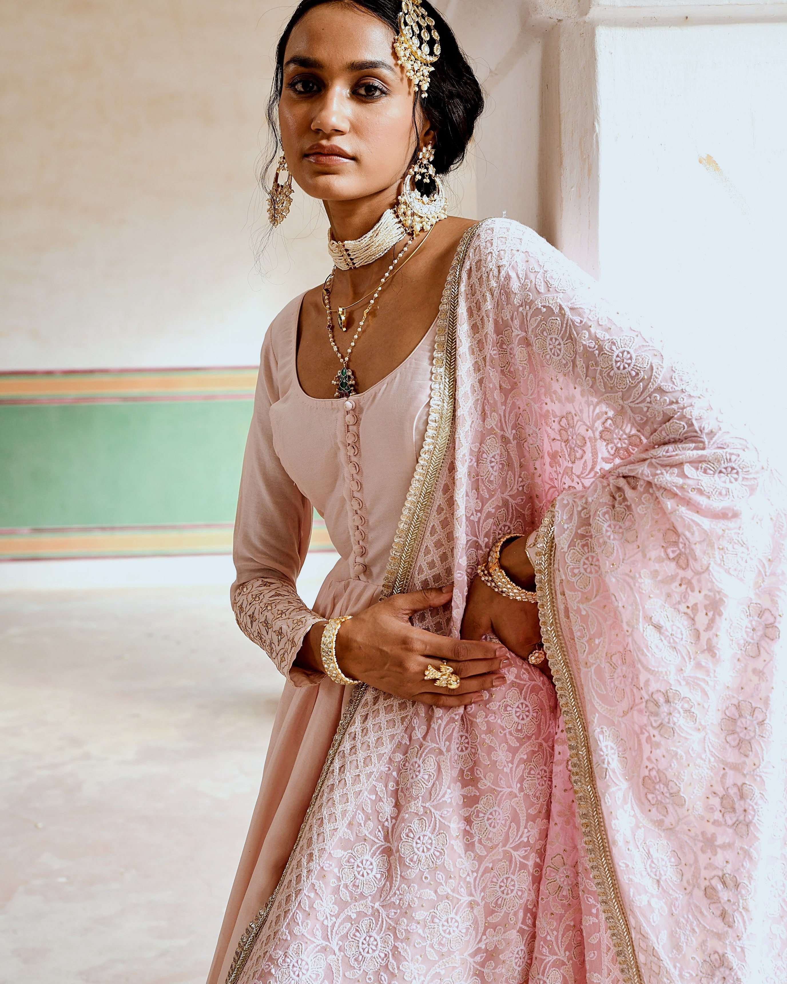 INAAYAT PINK ANARKALI SET
