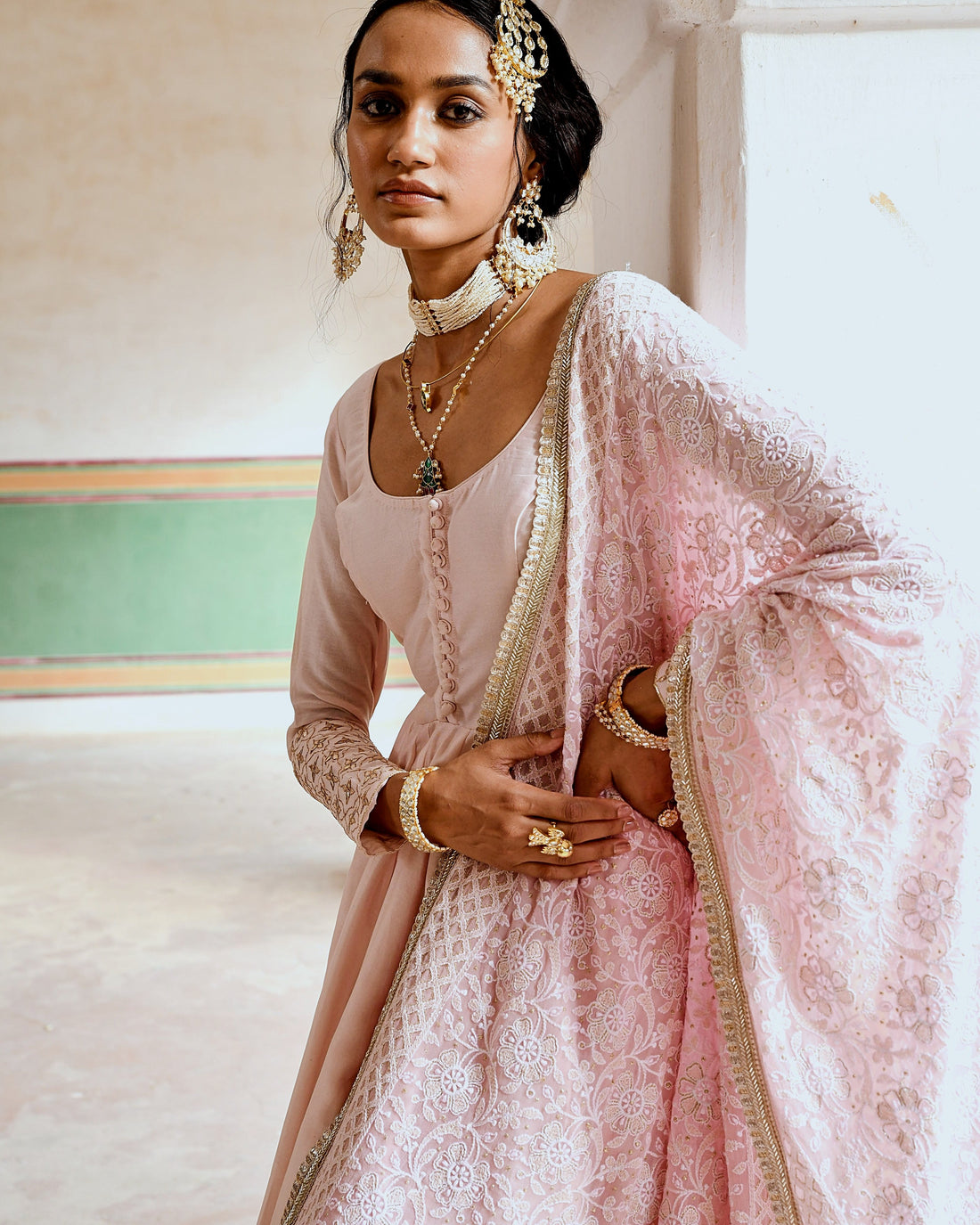 INAAYAT PINK ANARKALI SET