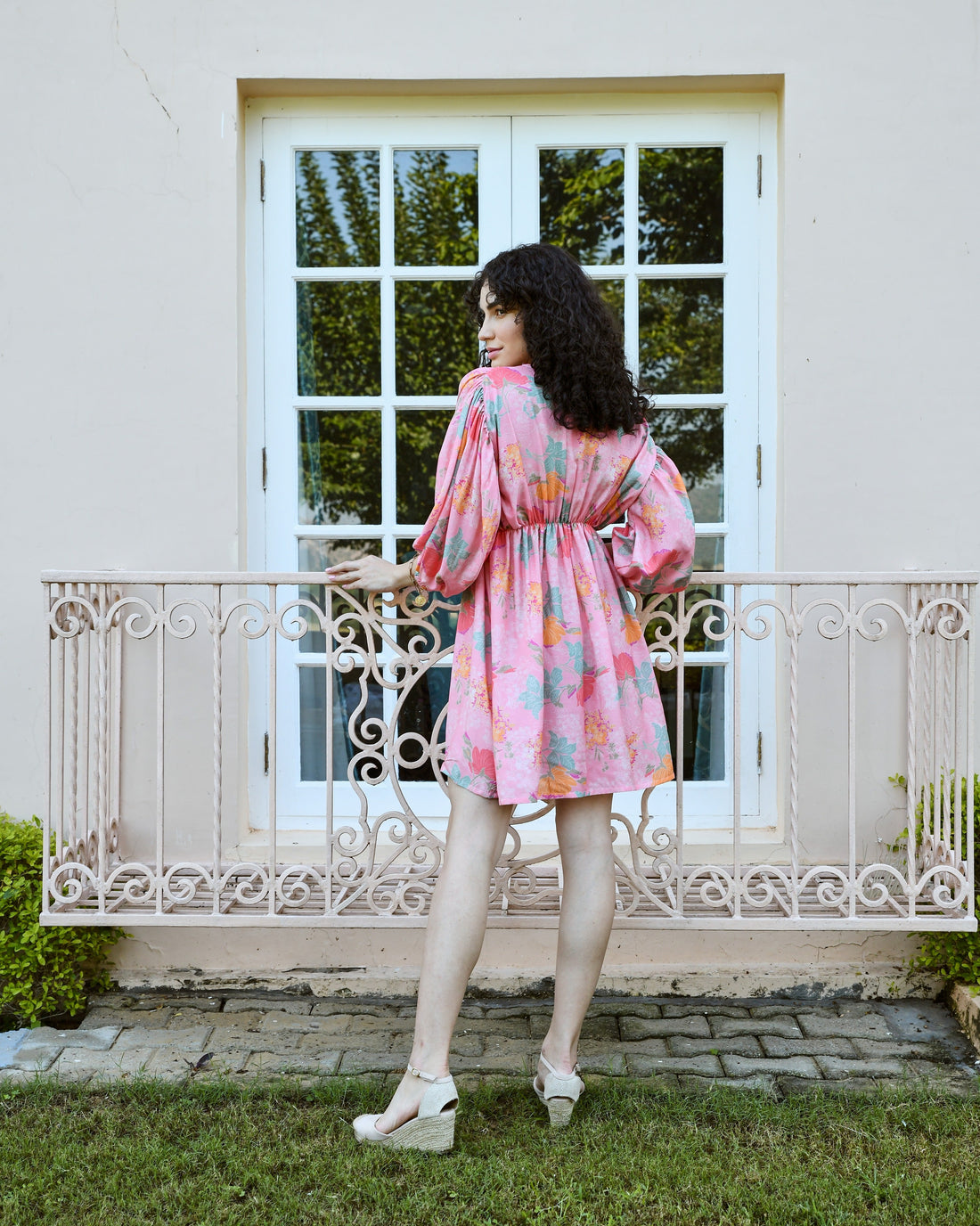 PLUMERIA PINK RUCHED DRESS