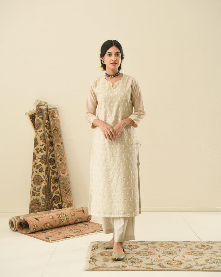 AFREEN BEIGE KURTA SET