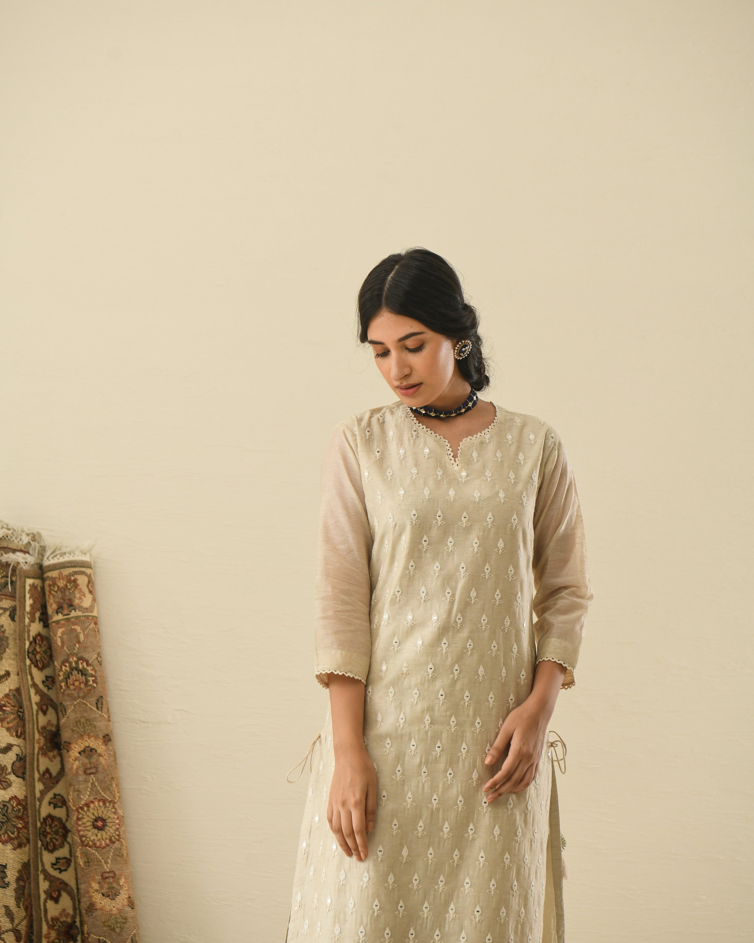 AFREEN BEIGE KURTA SET