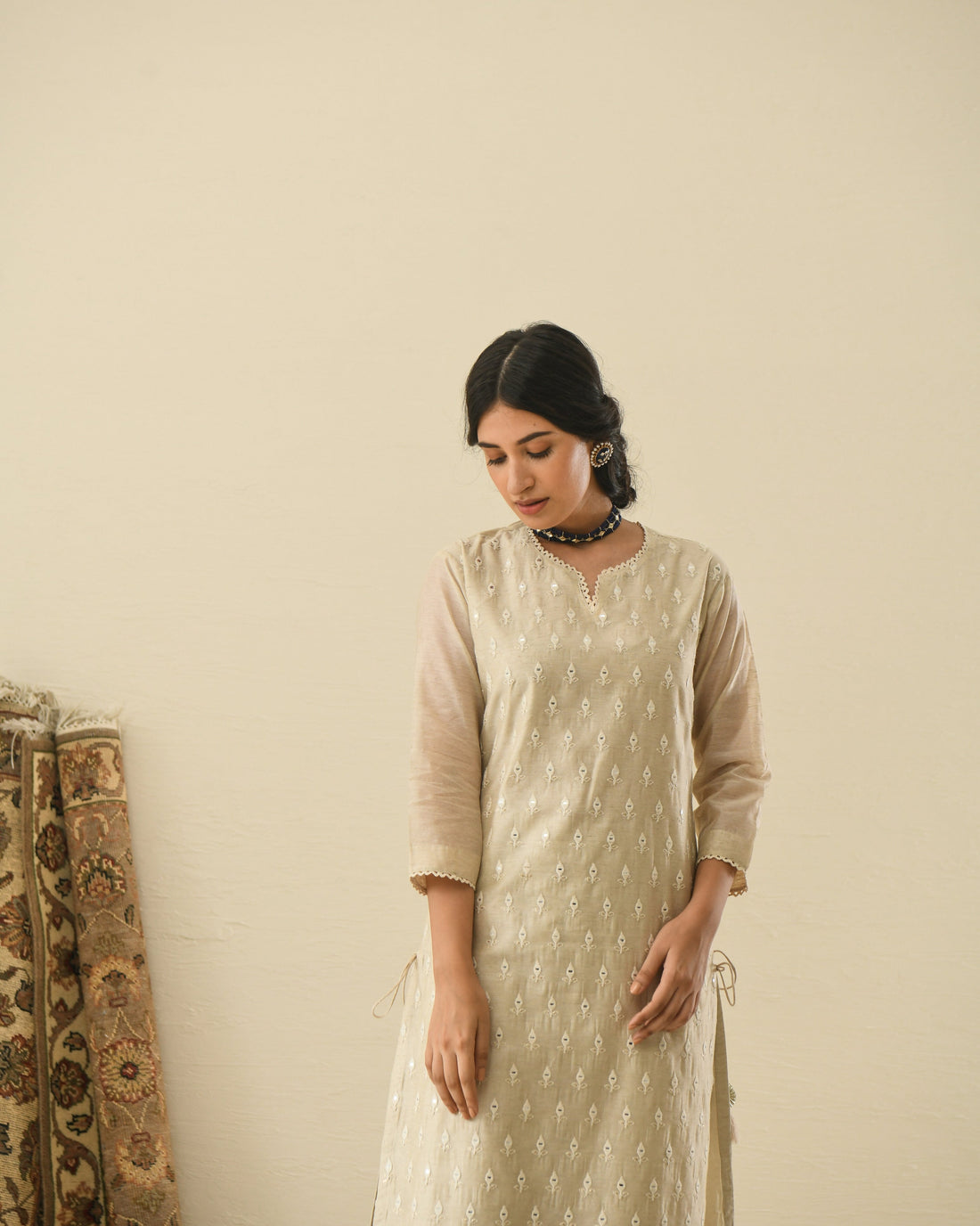 AFREEN BEIGE KURTA SET