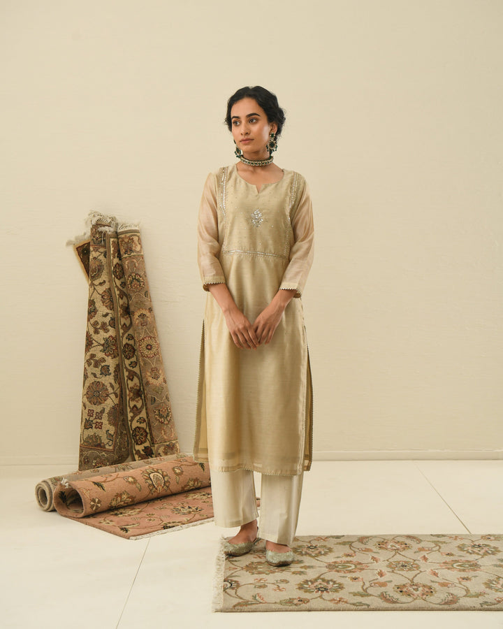 AFREEN BEIGE KURTA SET