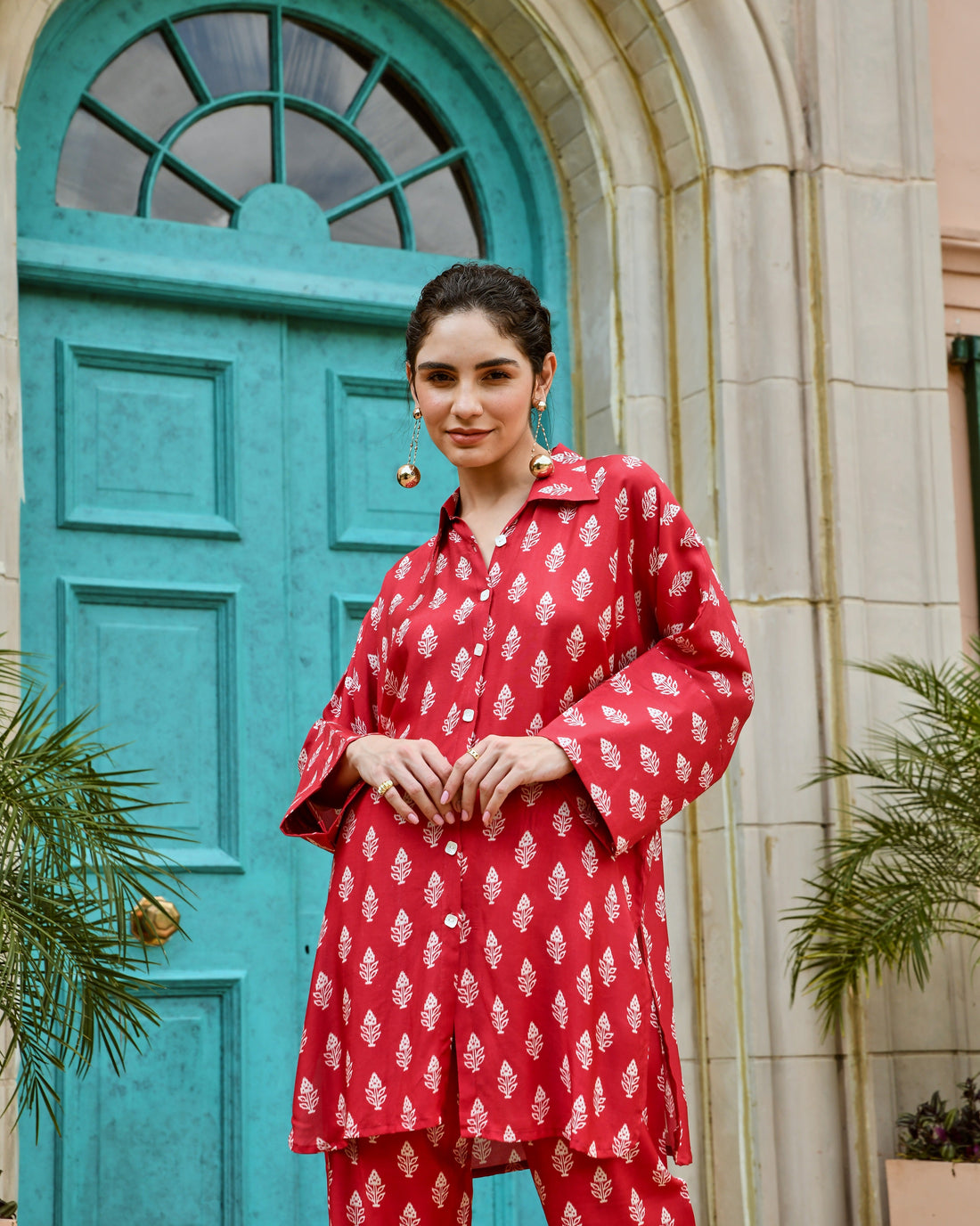 KIMONO RED CO-ORD SET