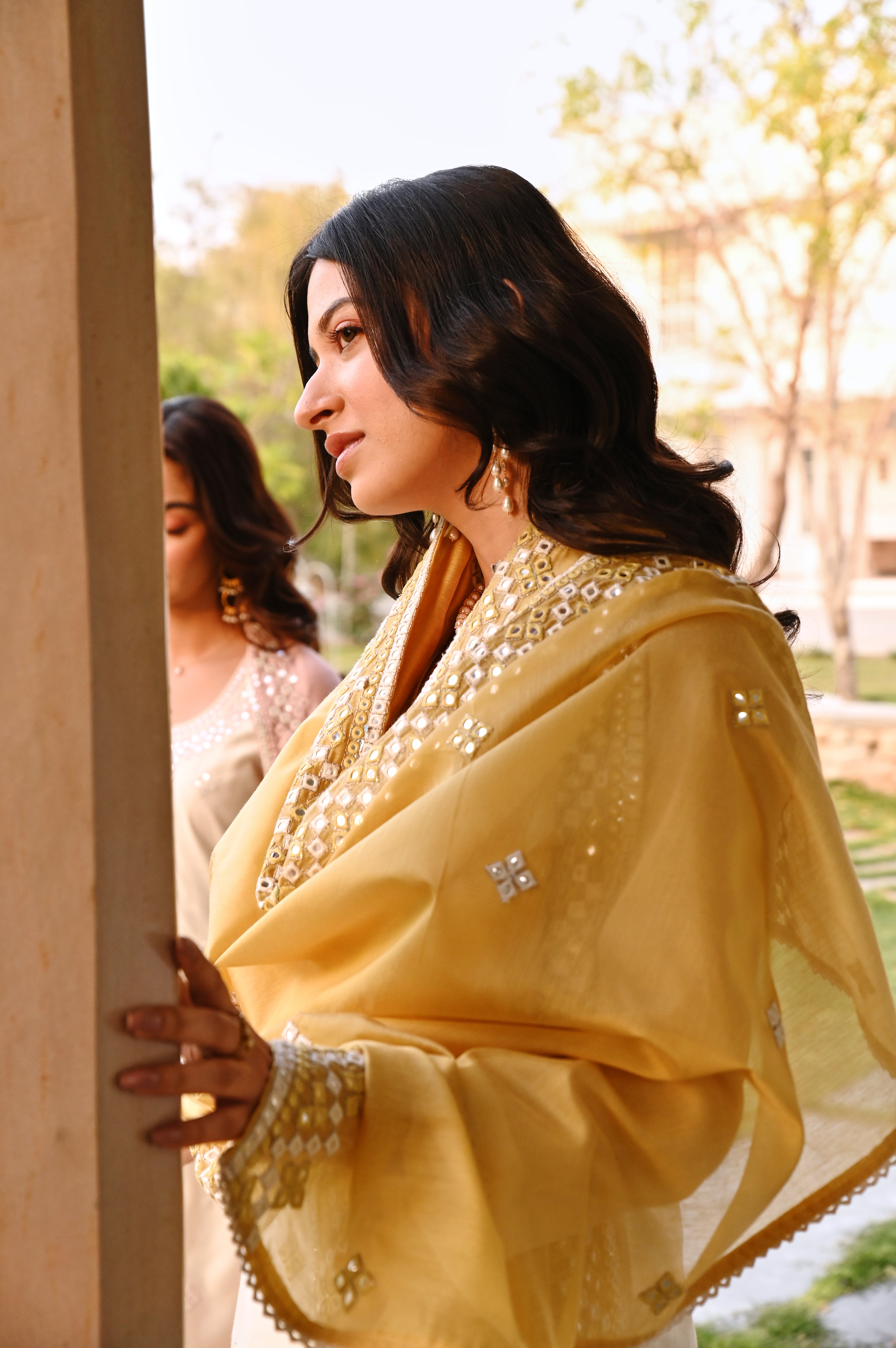 CREAM EMBROIDERED KURTA SET