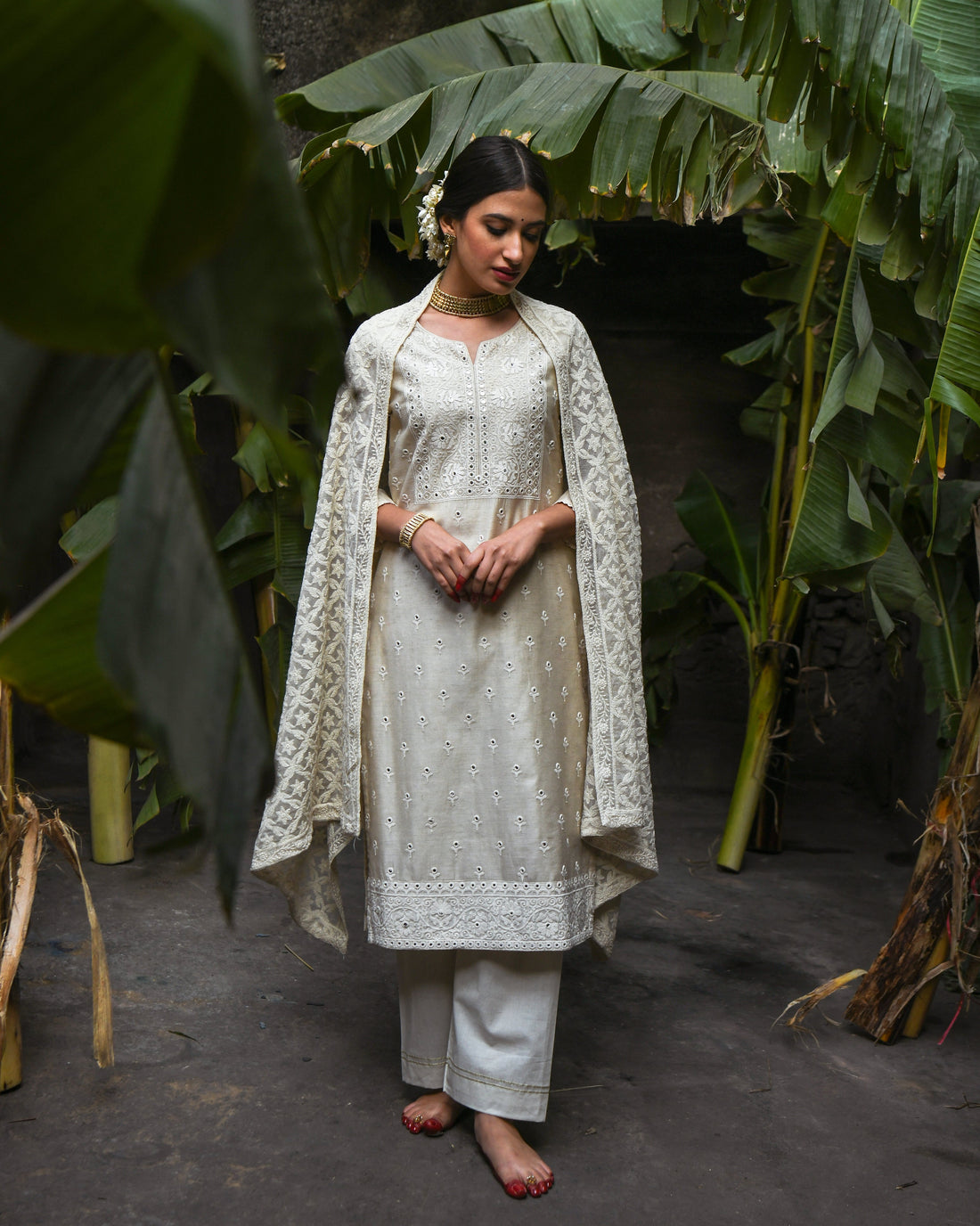 ROOH CHIKANKARI & MOTIFS KURTA SET