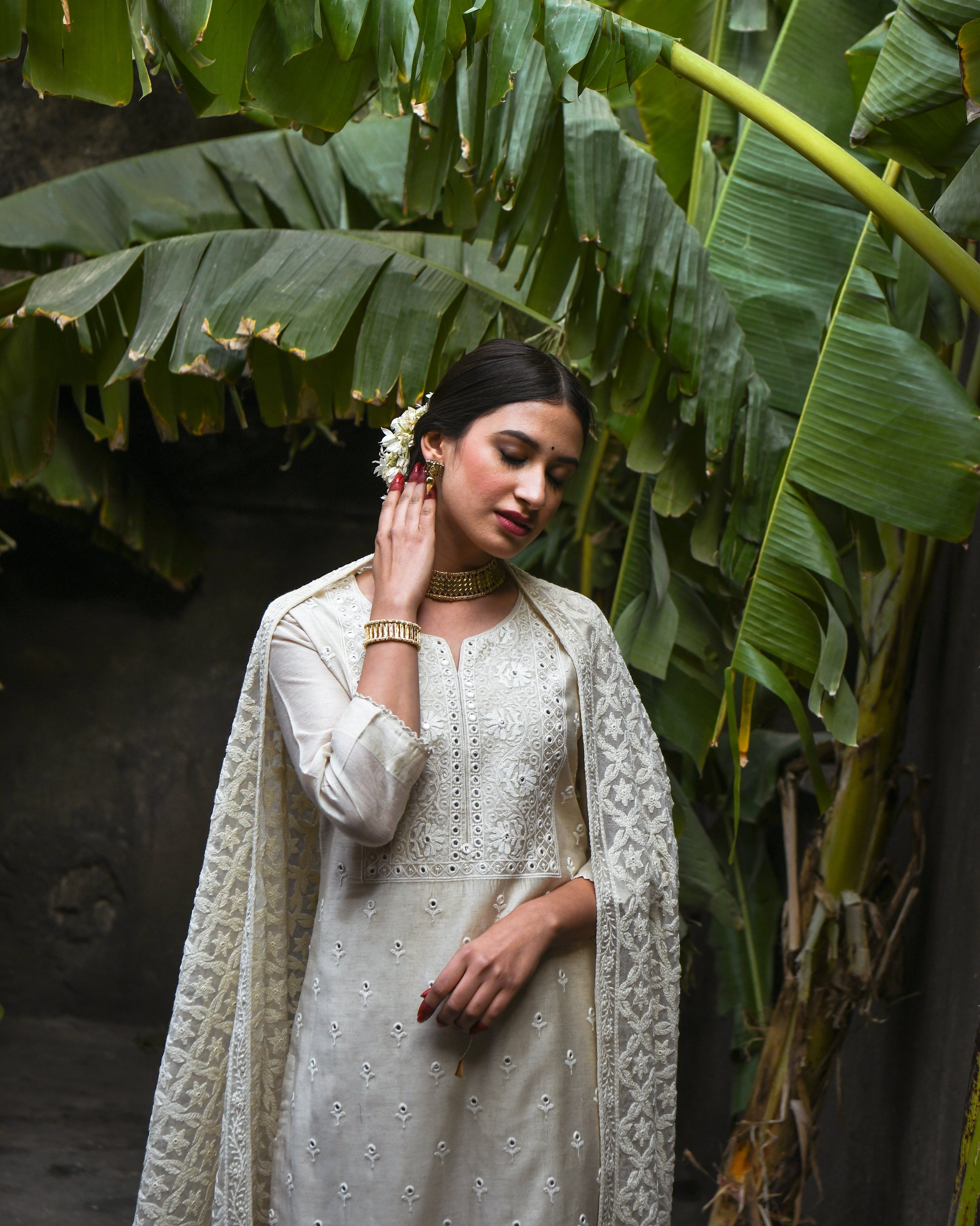 ROOH CHIKANKARI & MOTIFS KURTA SET