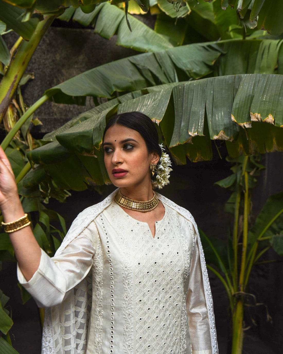 ROOH CHIKANKARI & MIRROR KURTA SET