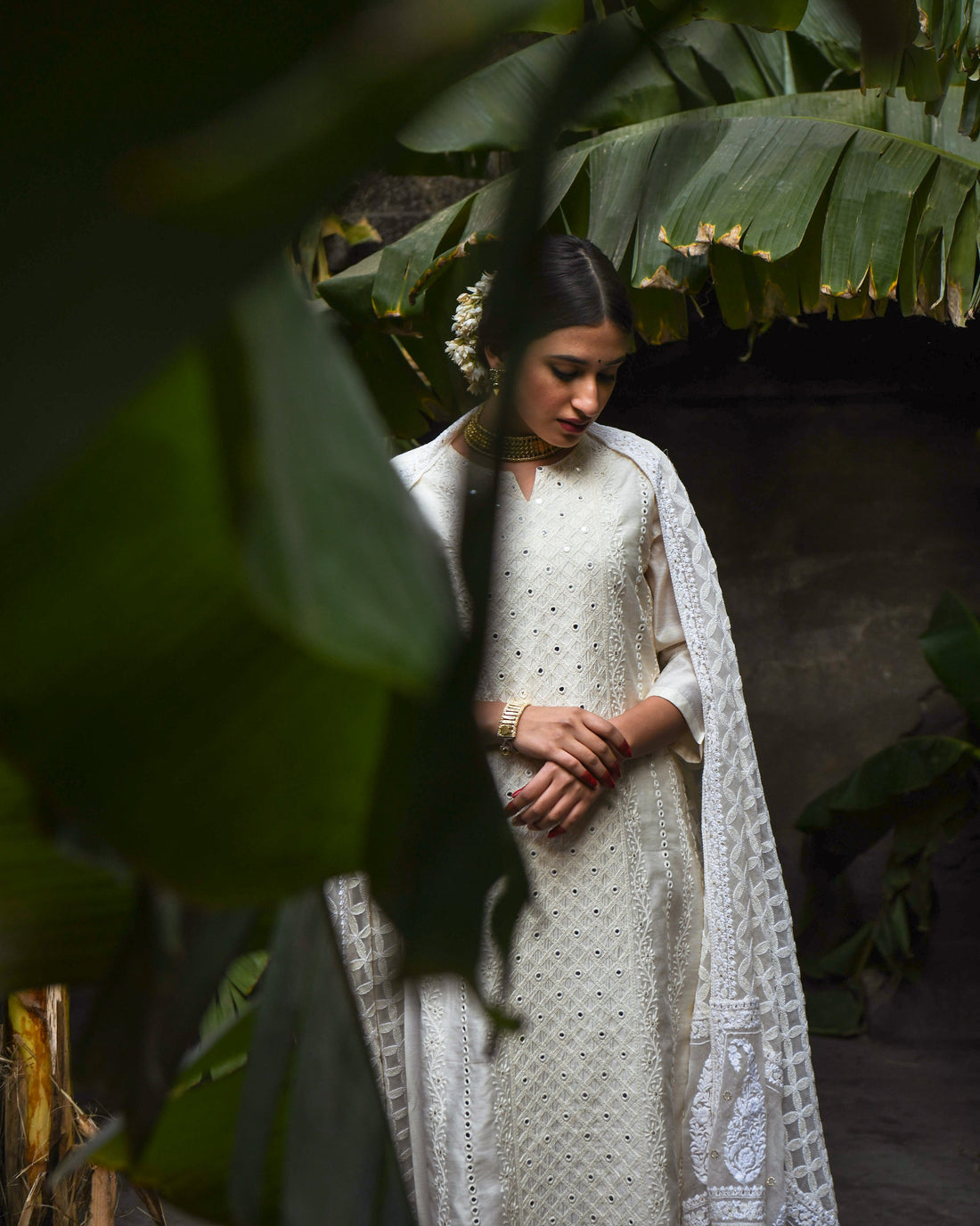 ROOH CHIKANKARI & MIRROR KURTA SET