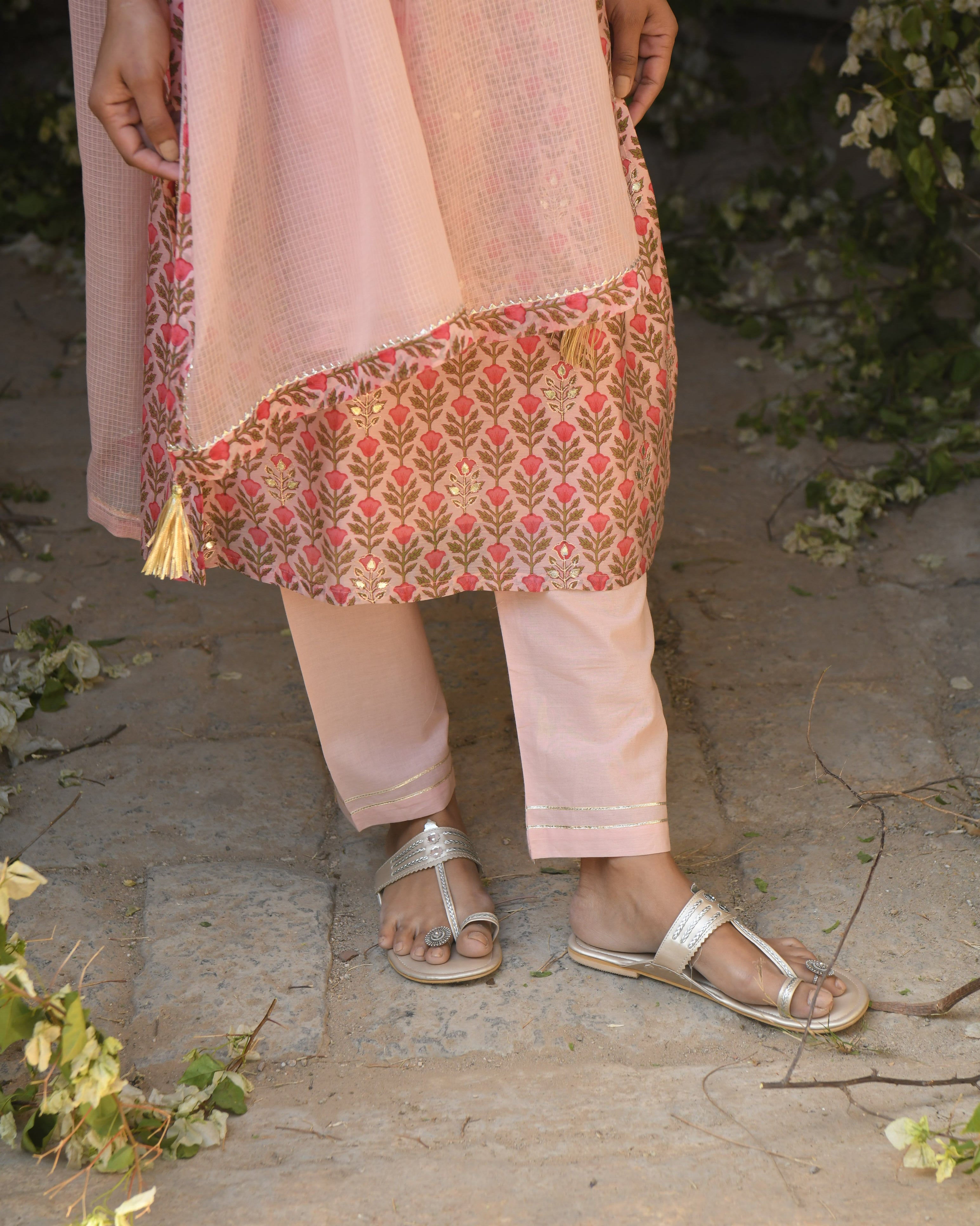 ROSE PINK MEHER KURTA SET