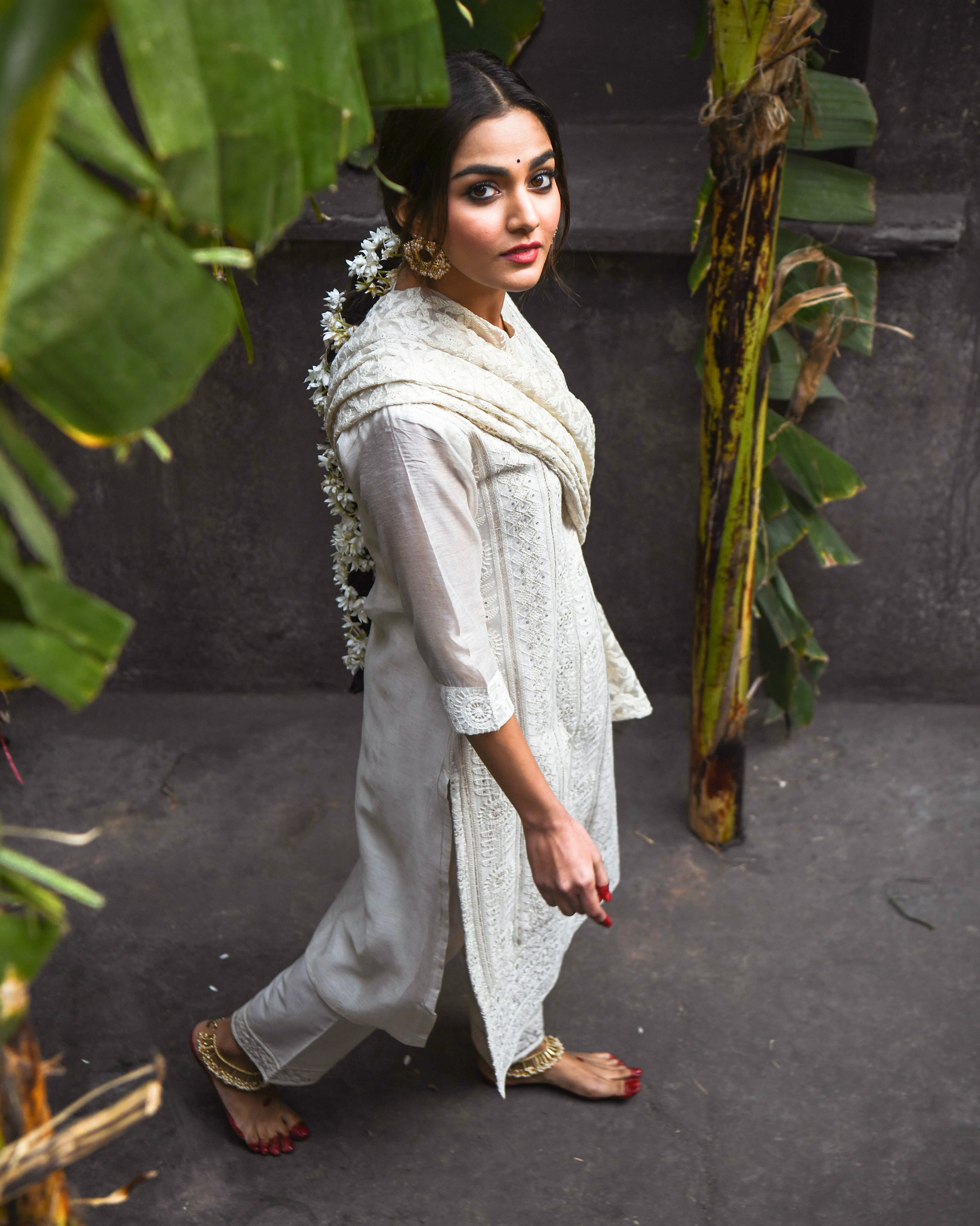 ROOH CHIKANKARI & SEQUINE KURTA SET