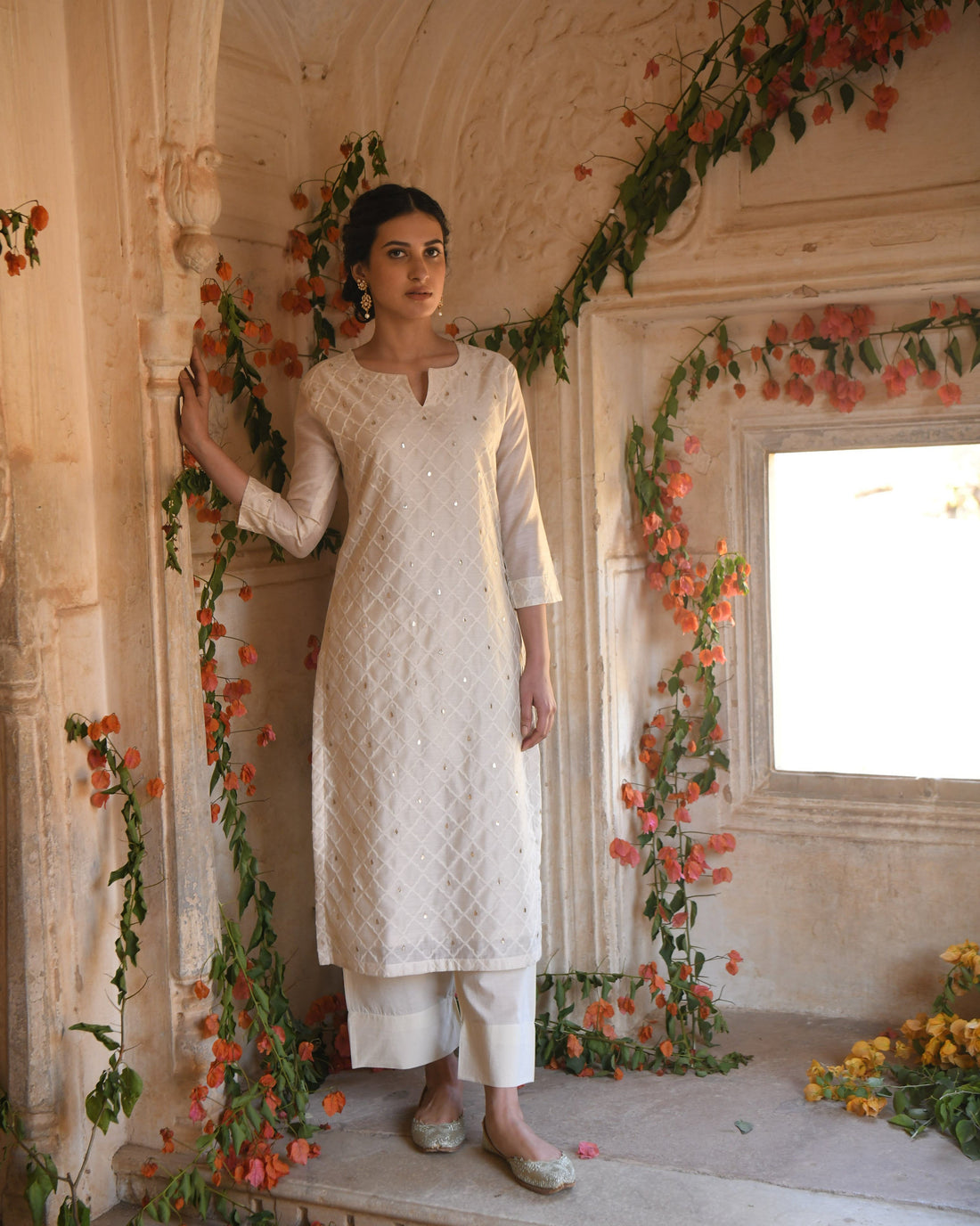 OFF-WHITE MEHER KURTA SET