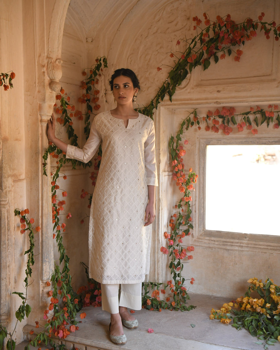 OFF-WHITE MEHER KURTA SET