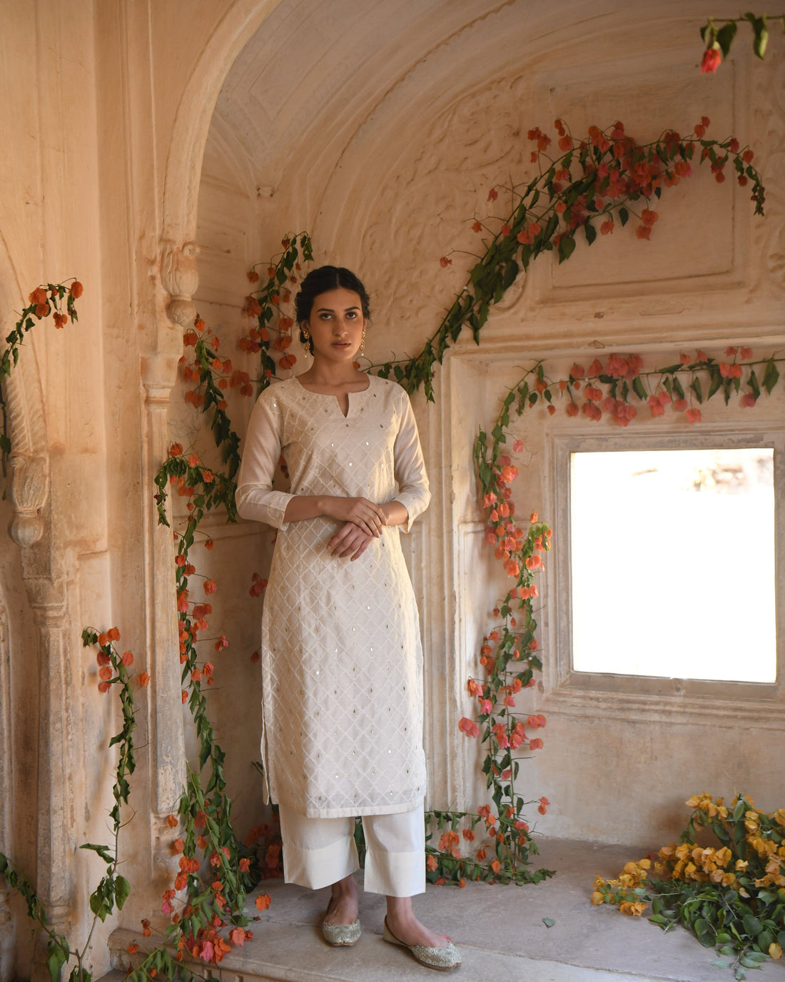 OFF-WHITE MEHER KURTA SET