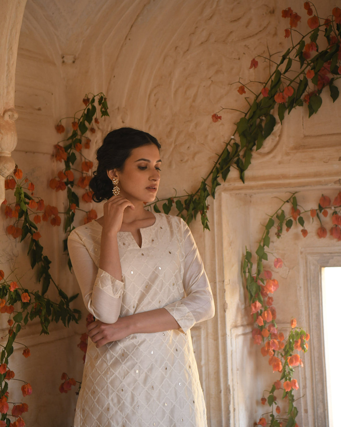OFF-WHITE MEHER KURTA SET