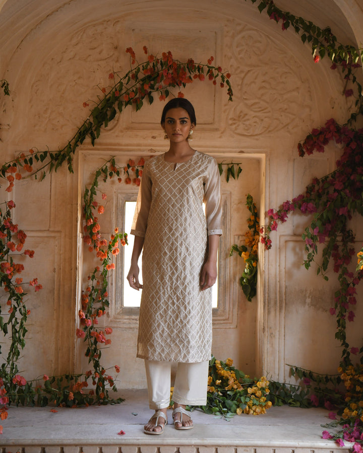 BEIGE MEHER KURTA SET
