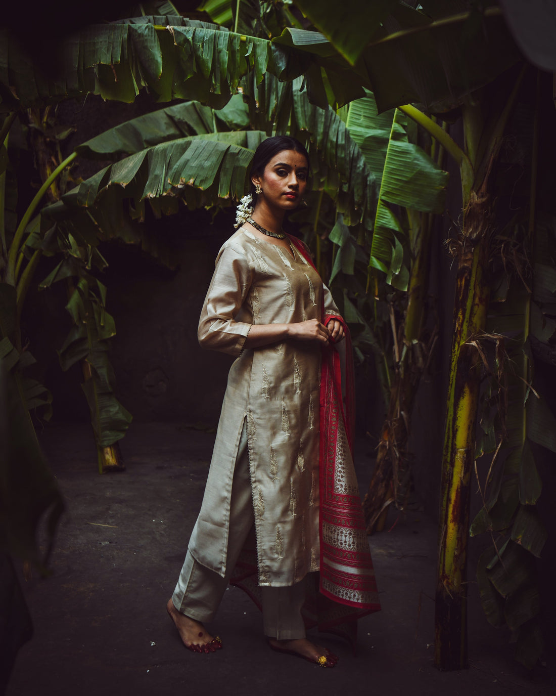 ROOH BEIGE STRAIGHT KURTA SET