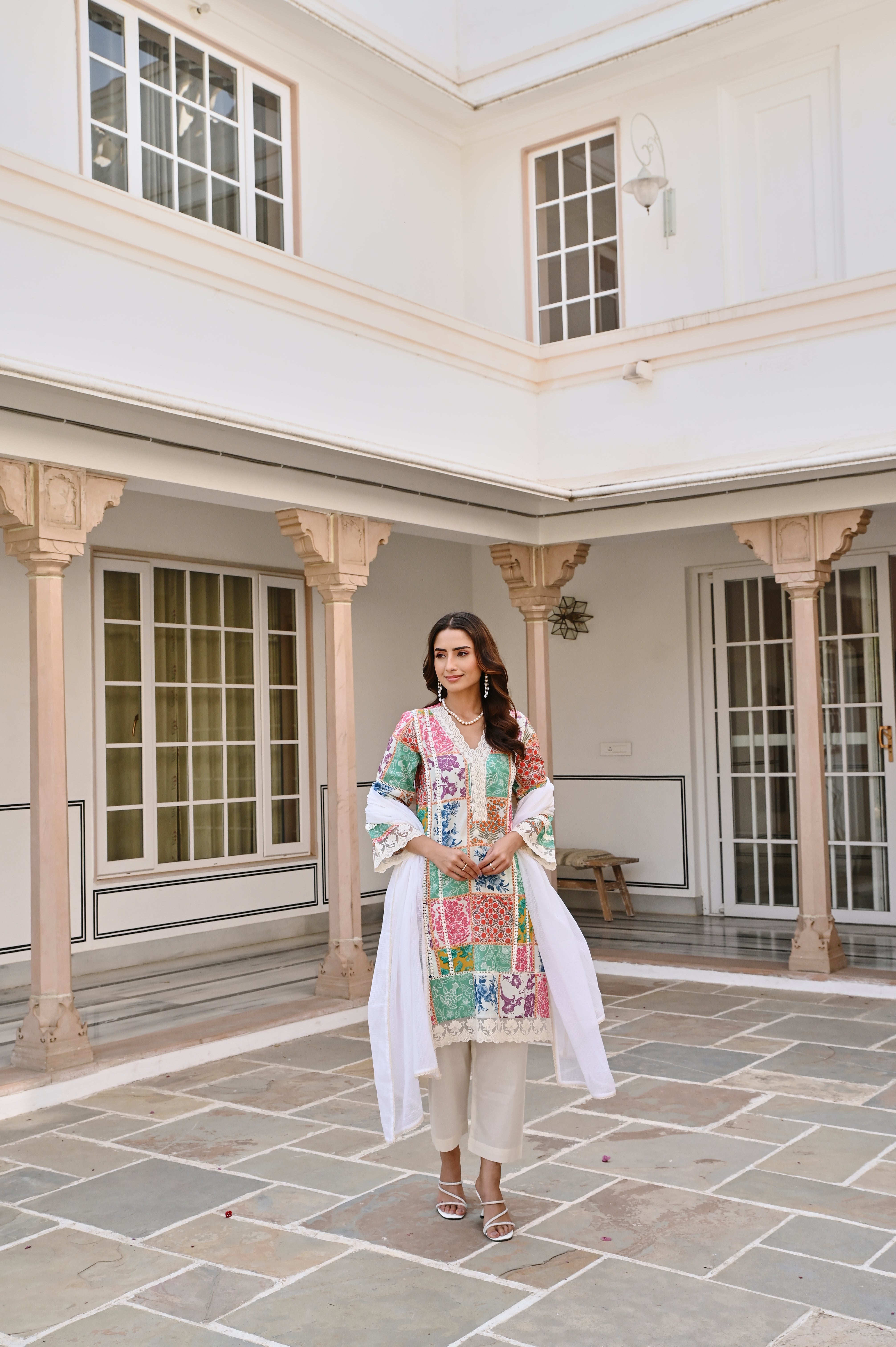 MULTI PRINT SHORT KURTA SET
