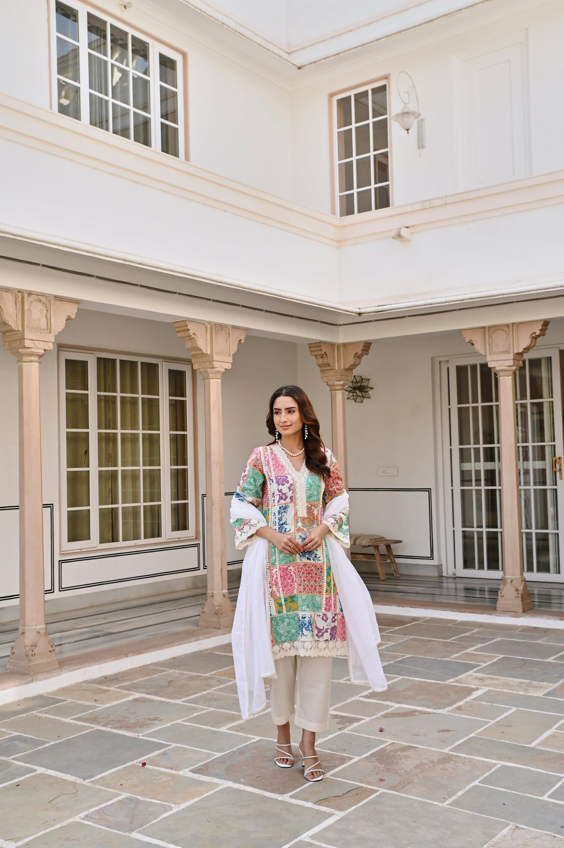 MULTI PRINT SHORT KURTA SET