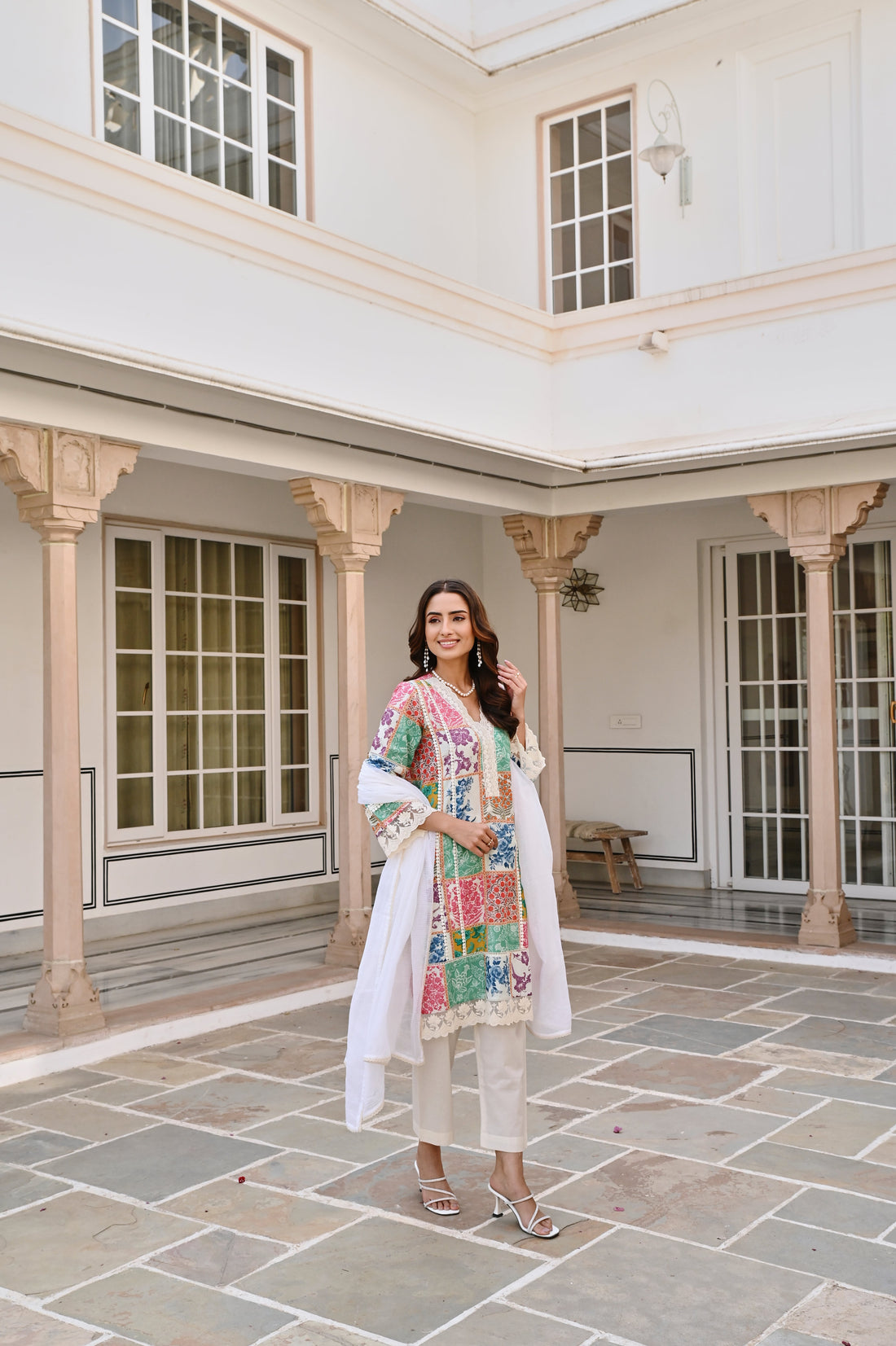 MULTI PRINT SHORT KURTA SET