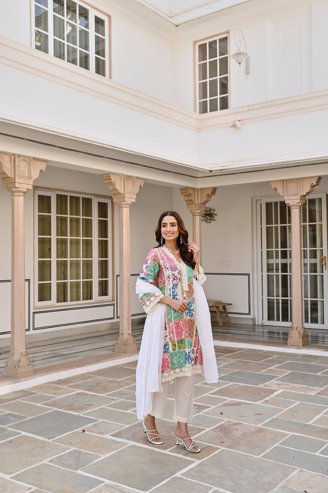 MULTI PRINT SHORT KURTA SET