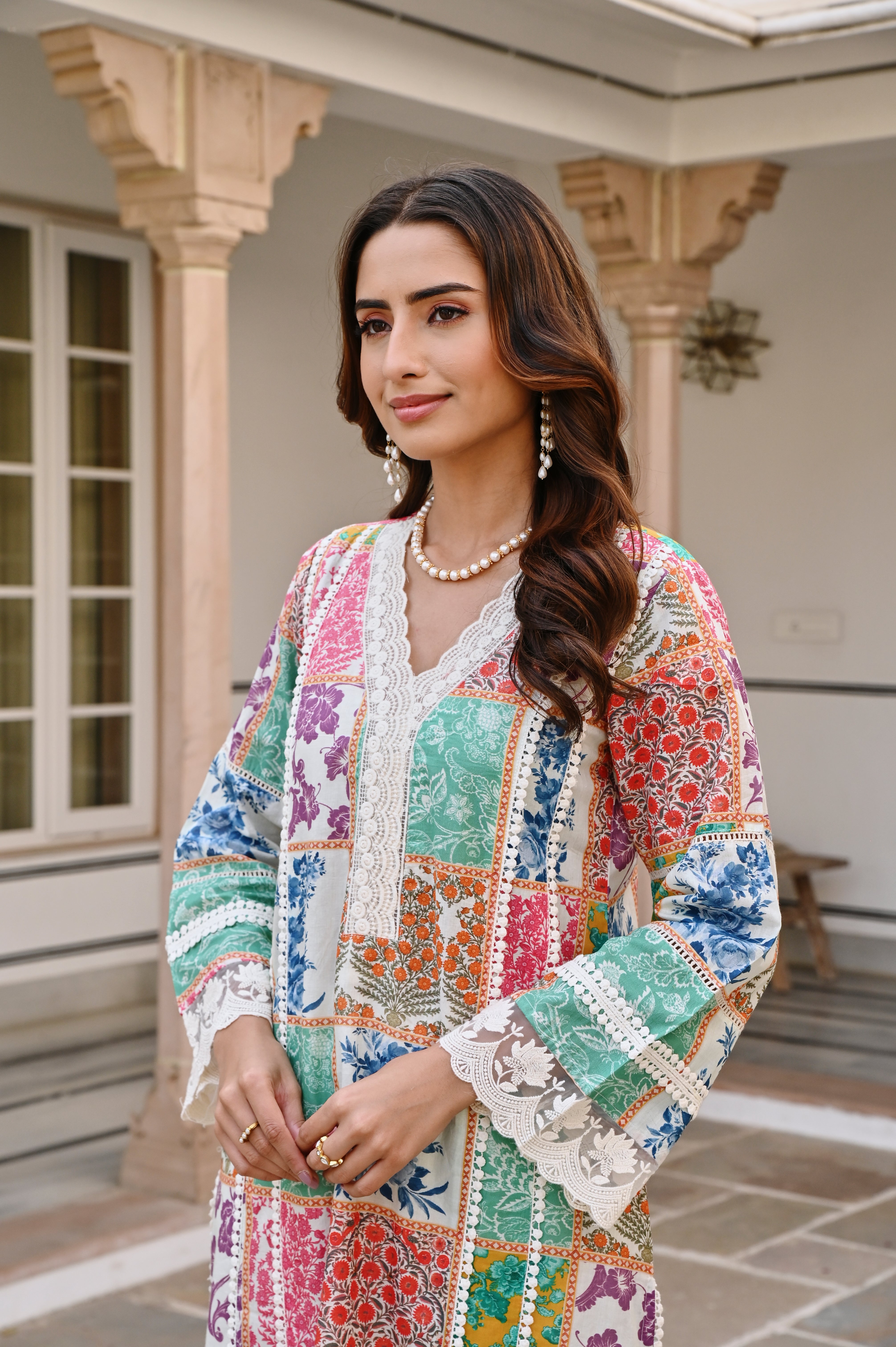 MULTI PRINT SHORT KURTA SET