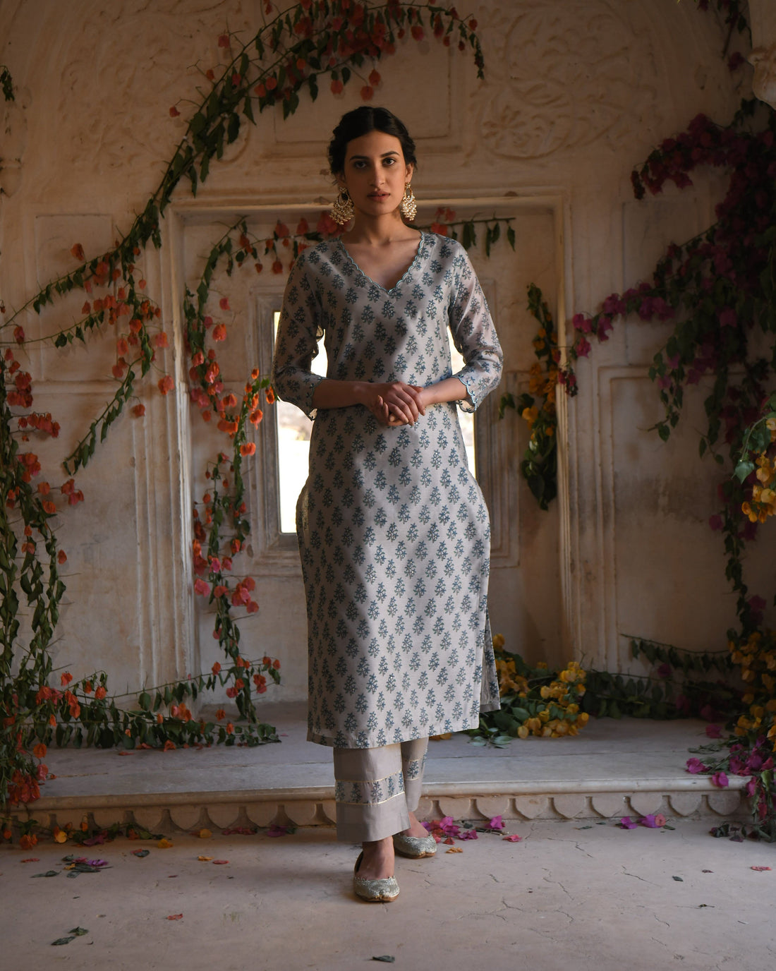 BLUE GUL KURTA SET