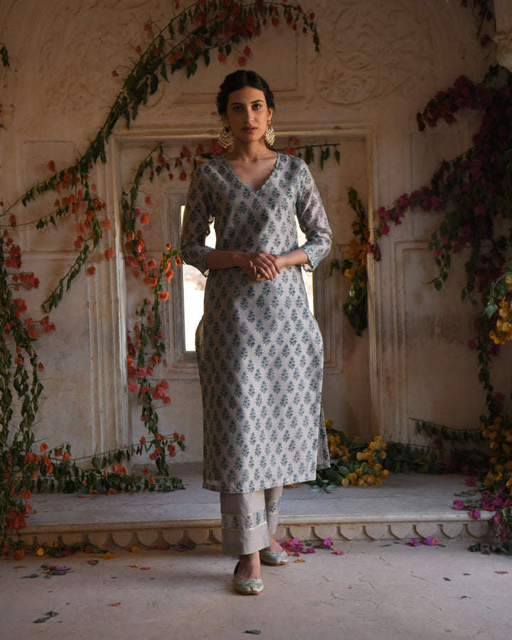 BLUE GUL KURTA SET