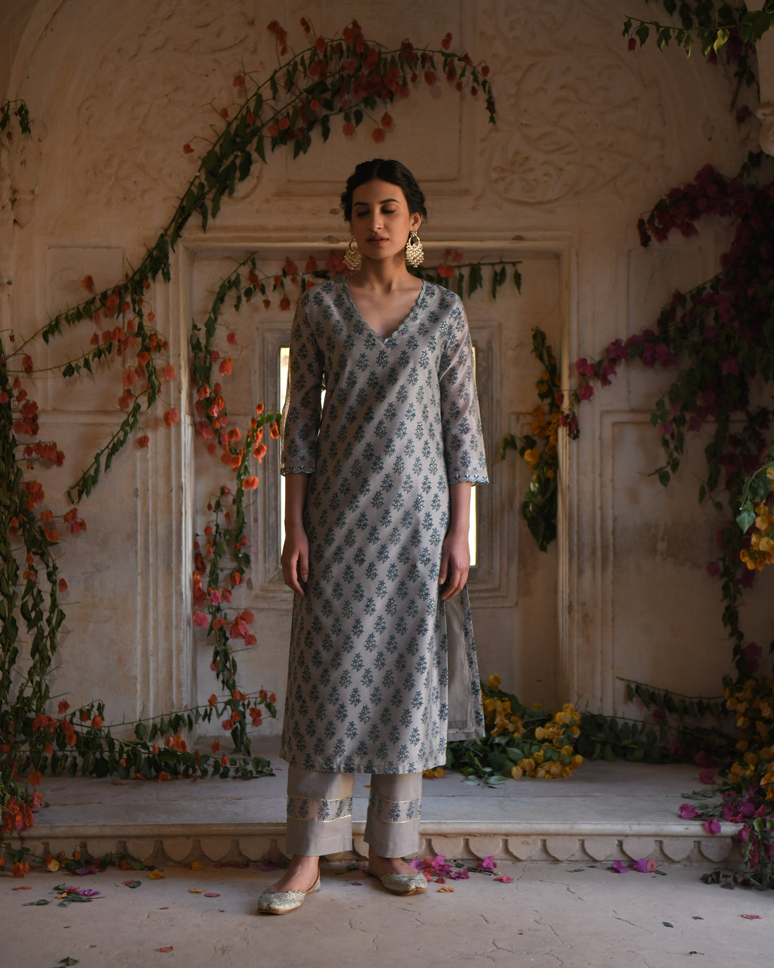 BLUE GUL KURTA SET