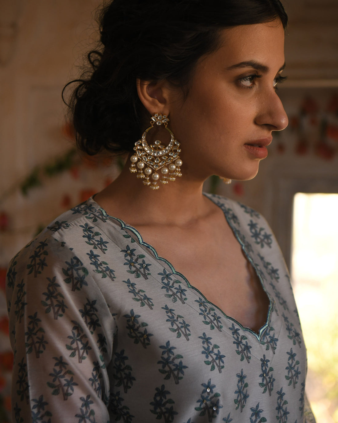 BLUE GUL KURTA SET