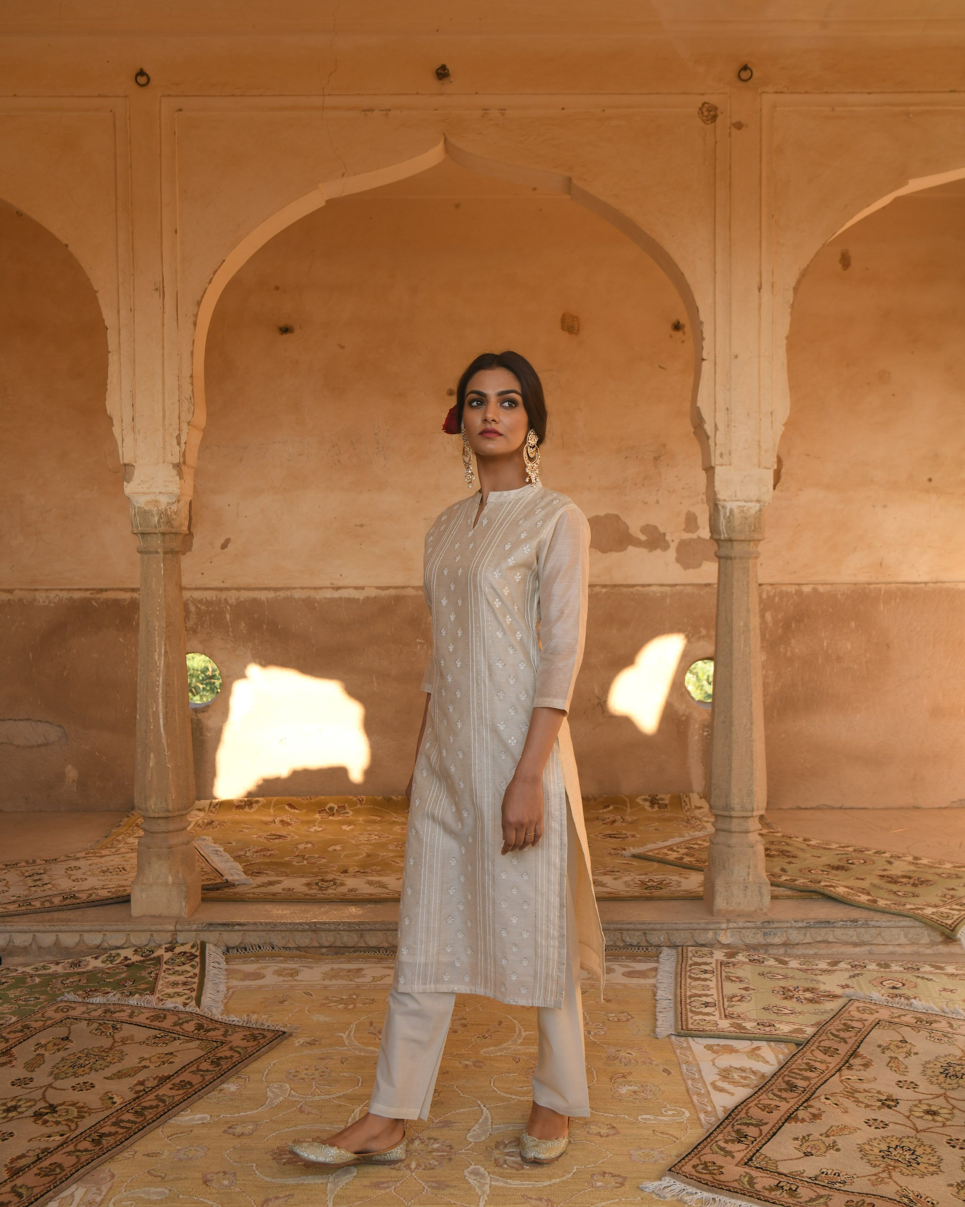 OFF-WHITE MALANG KURTA SET