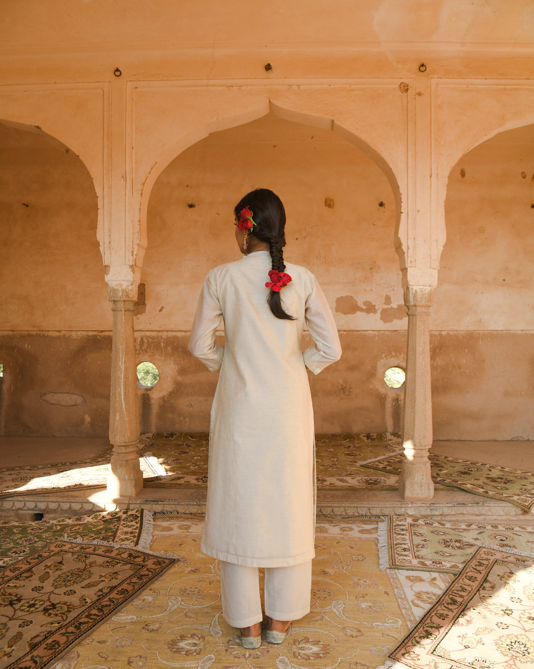 OFF-WHITE CHANDERI KURTA