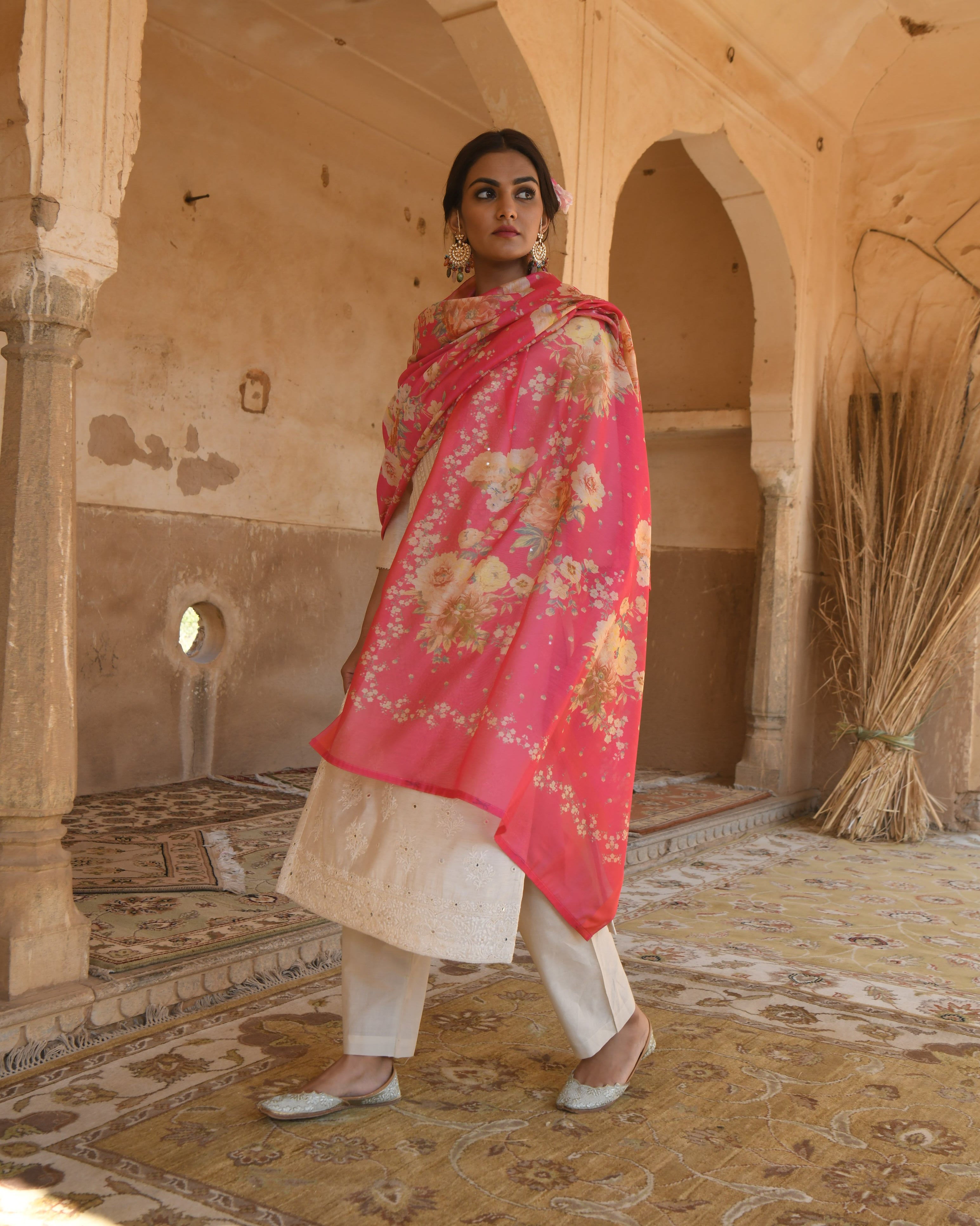 LIGHT BEIGE NAZAM KURTA SET