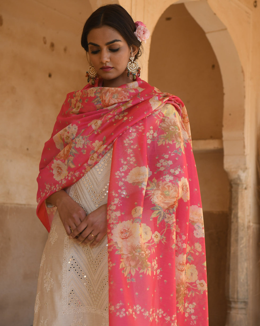 LIGHT BEIGE NAZAM KURTA SET