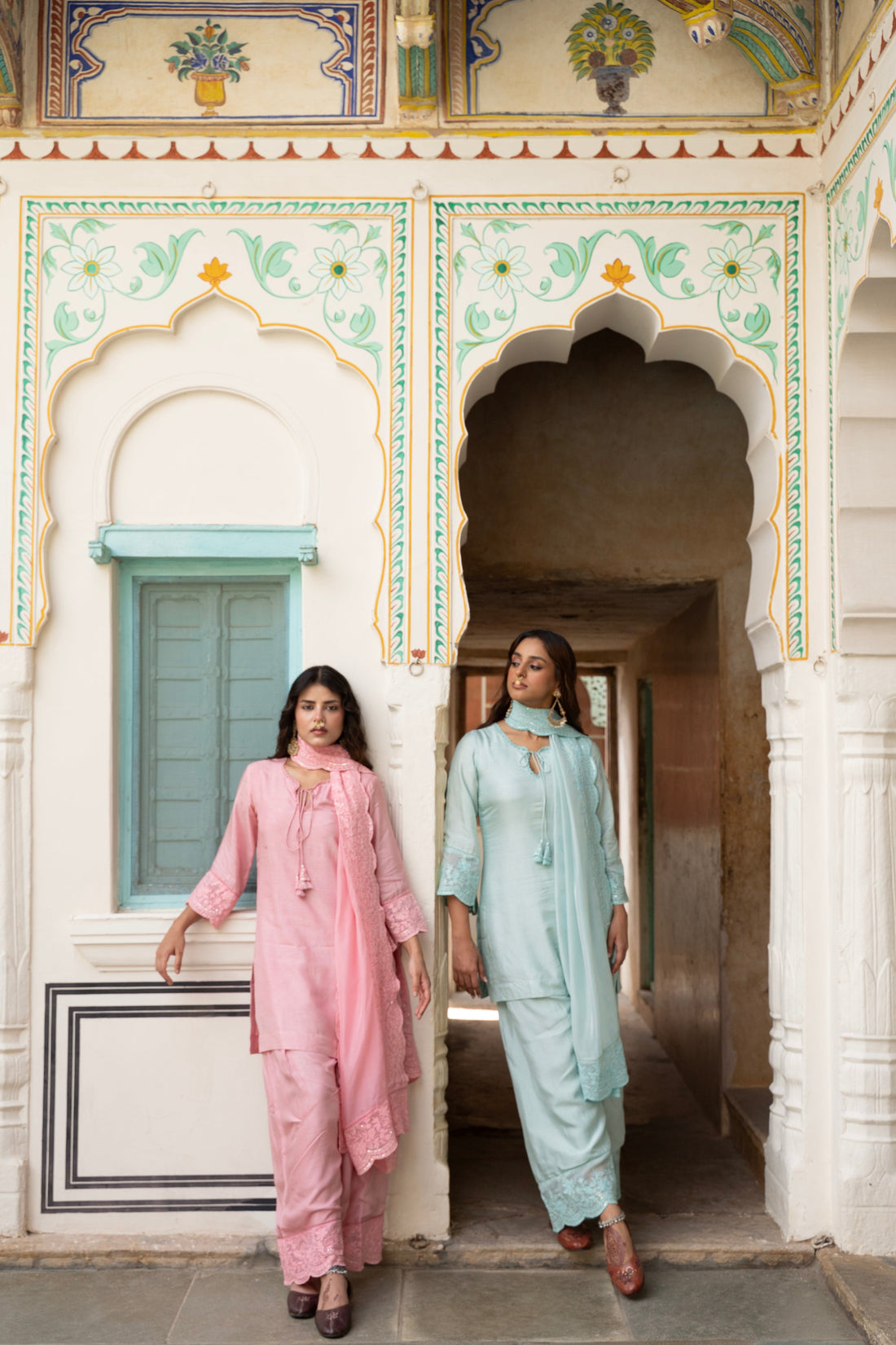 ROSE PINK  PURE DOLA SILK KURTA SET