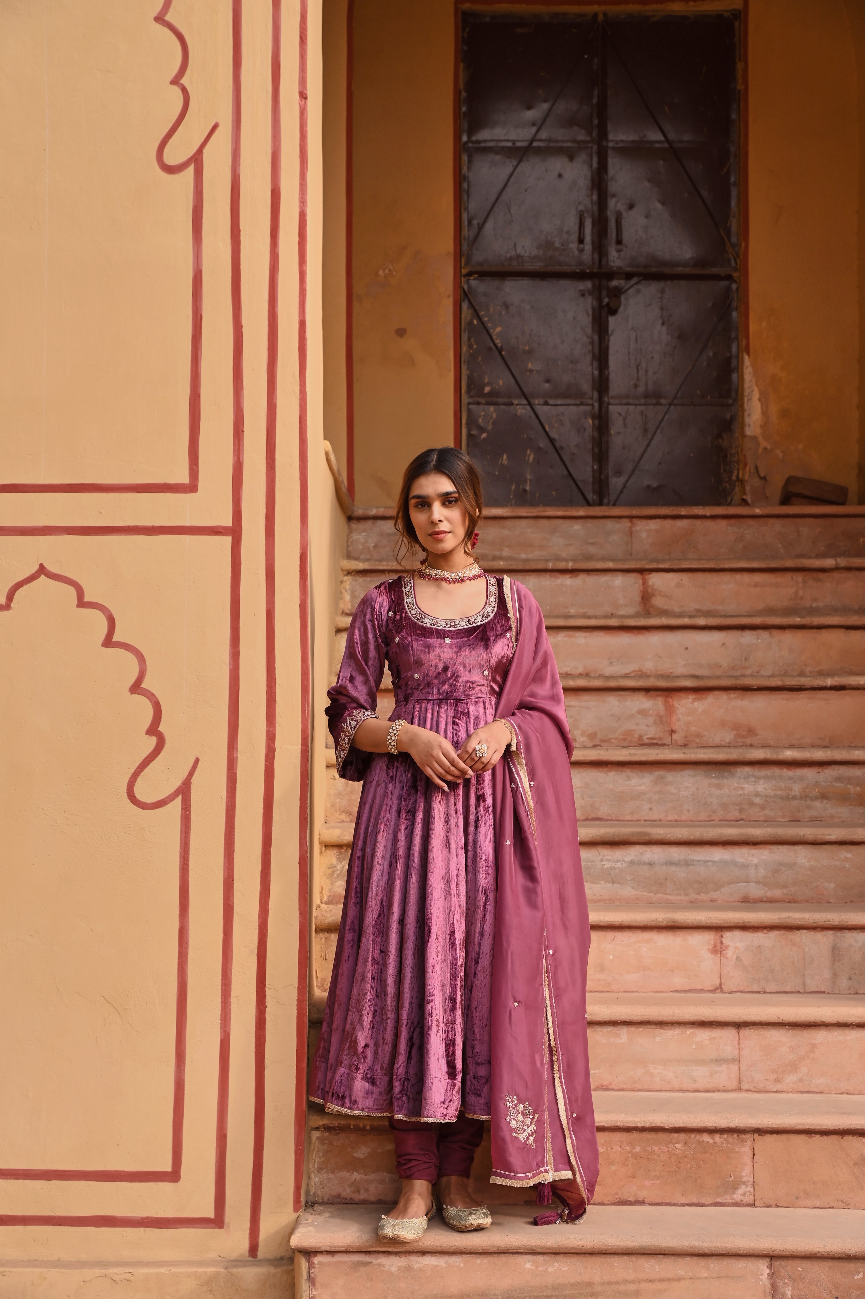 WINE ANARKALI SET