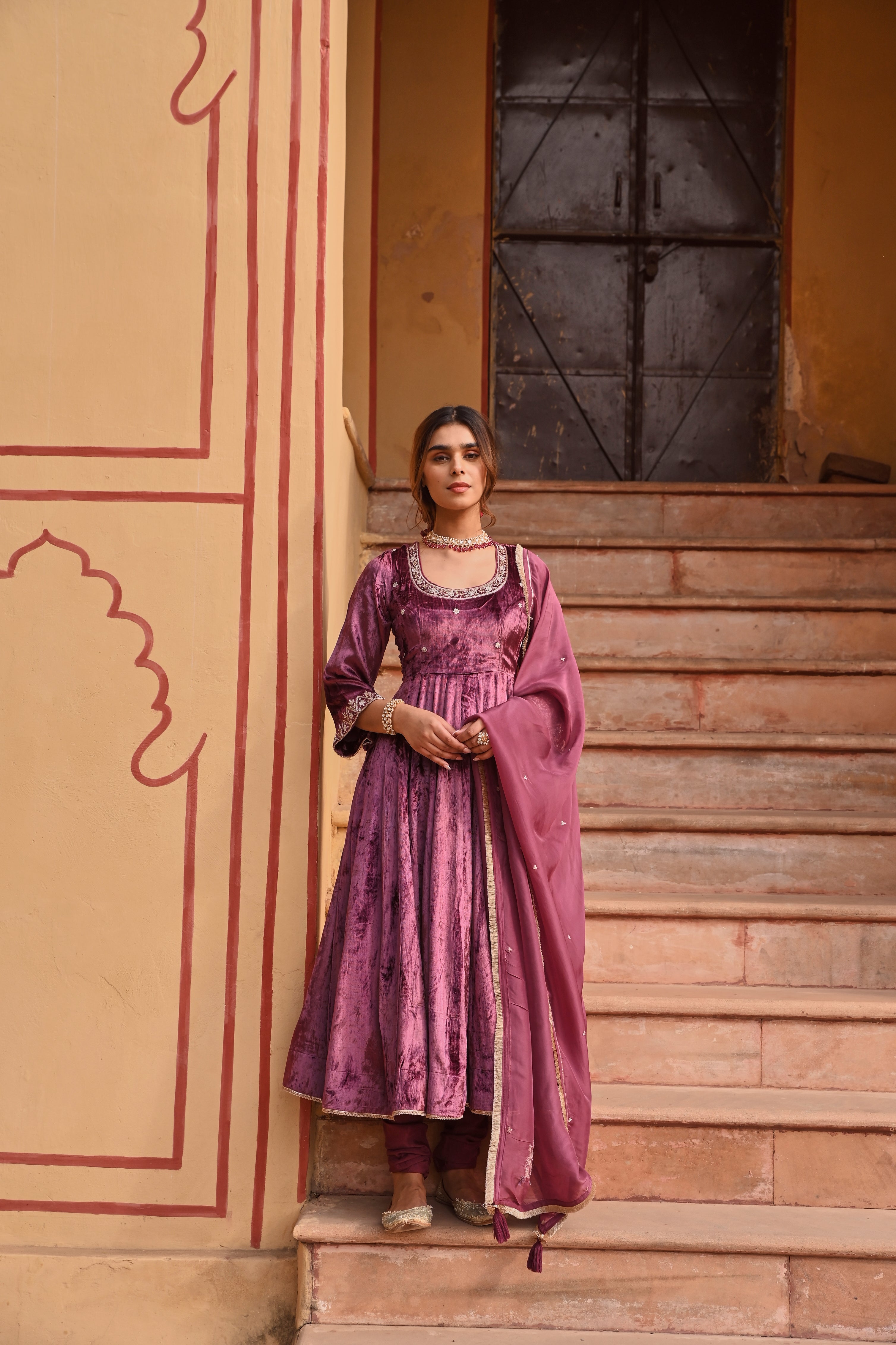 WINE ANARKALI SET