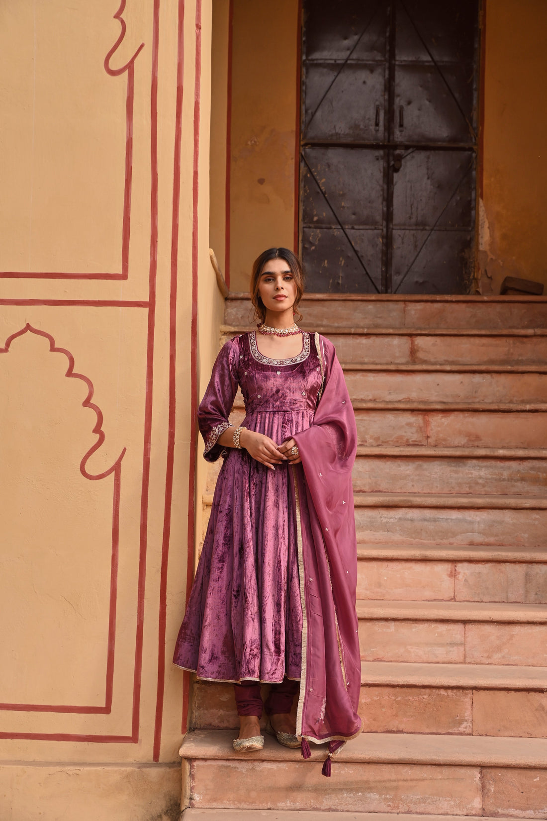 WINE ANARKALI SET