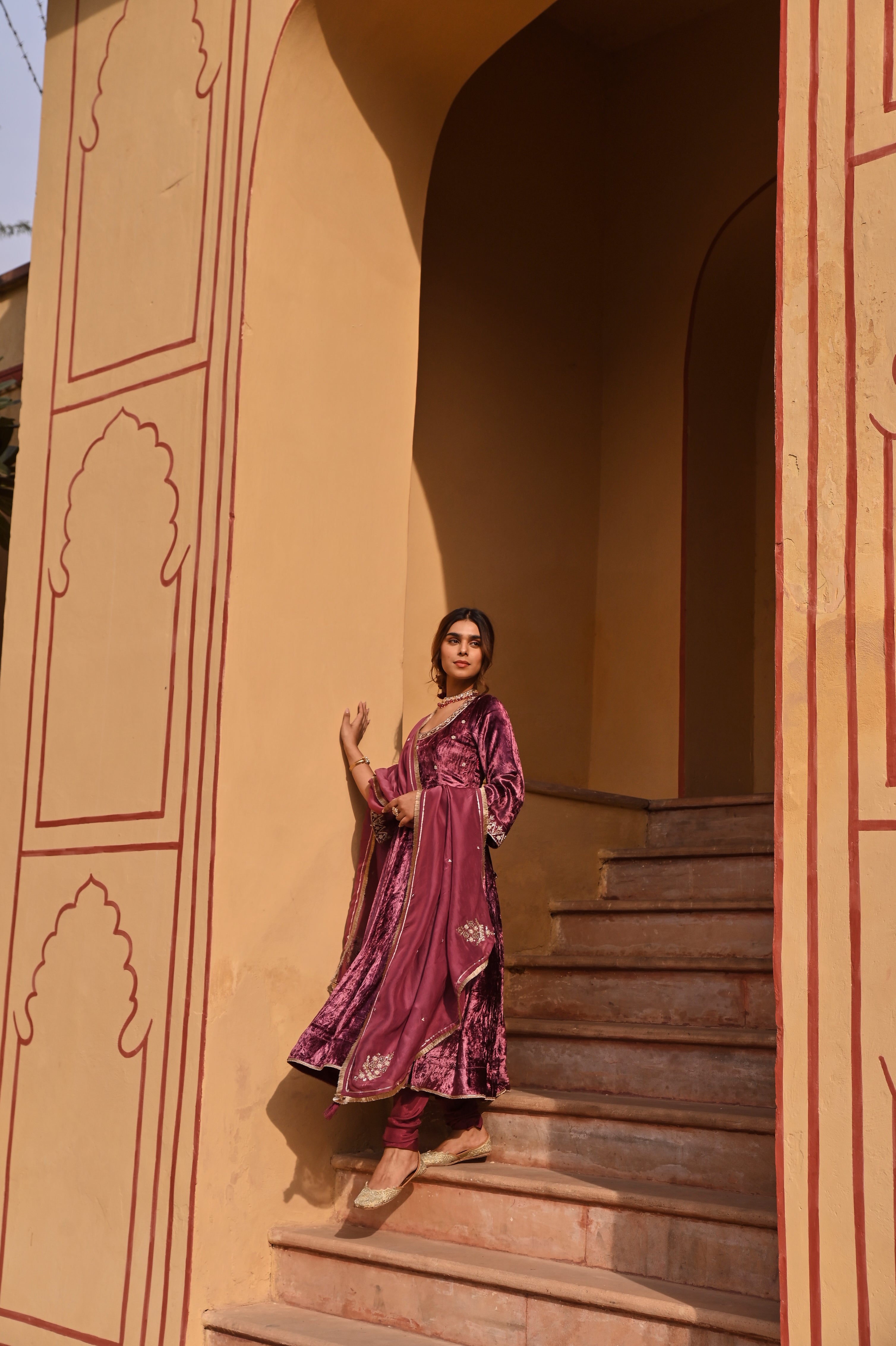 WINE ANARKALI SET