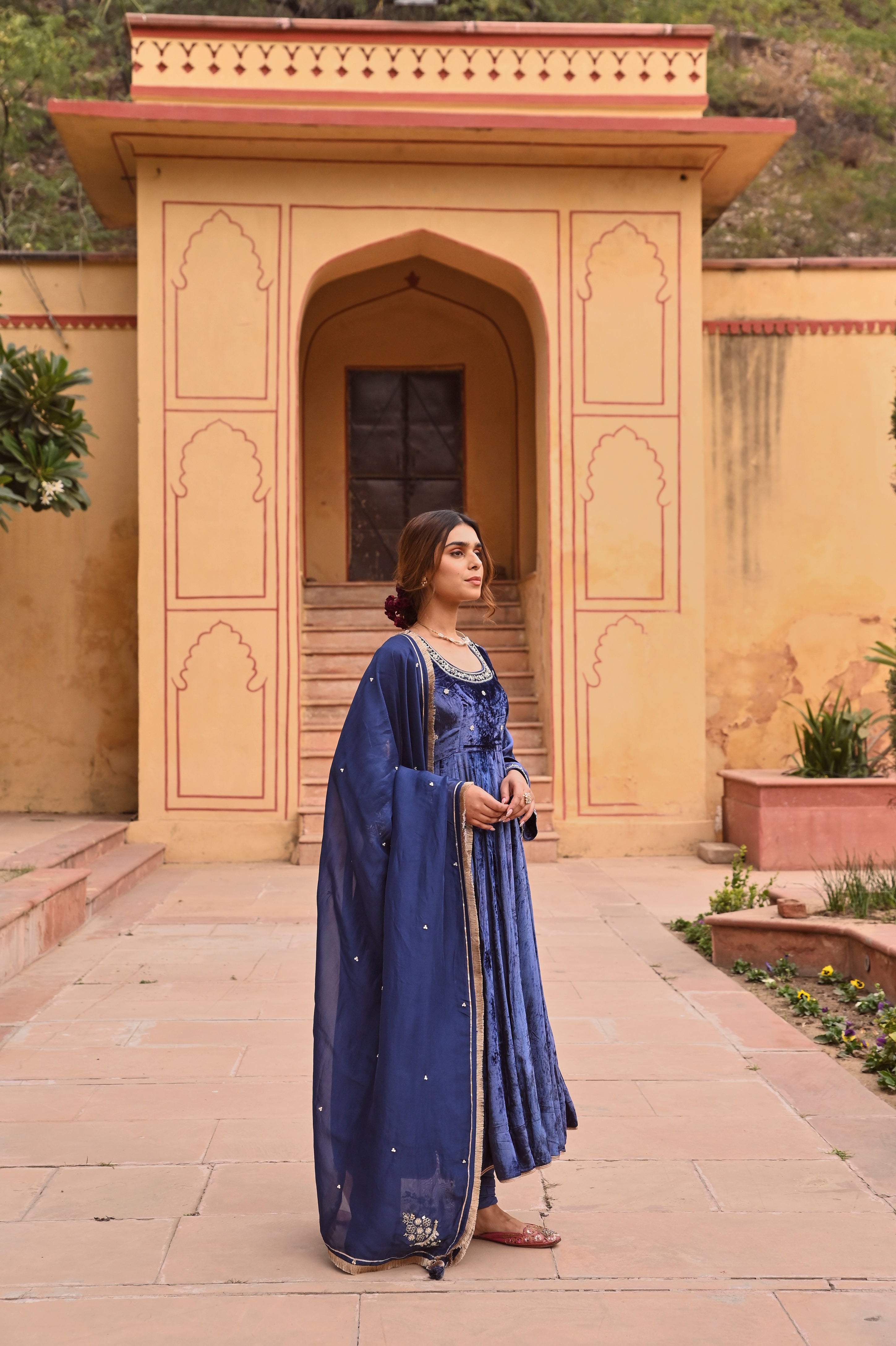 ROYAL BLUE ANARKALI SET