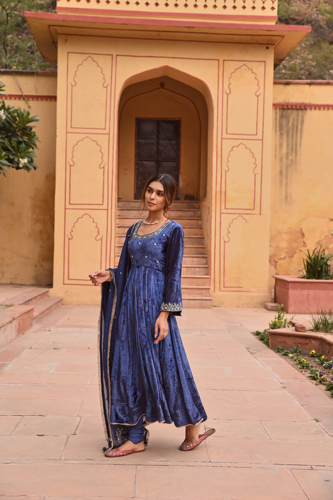 ROYAL BLUE ANARKALI SET