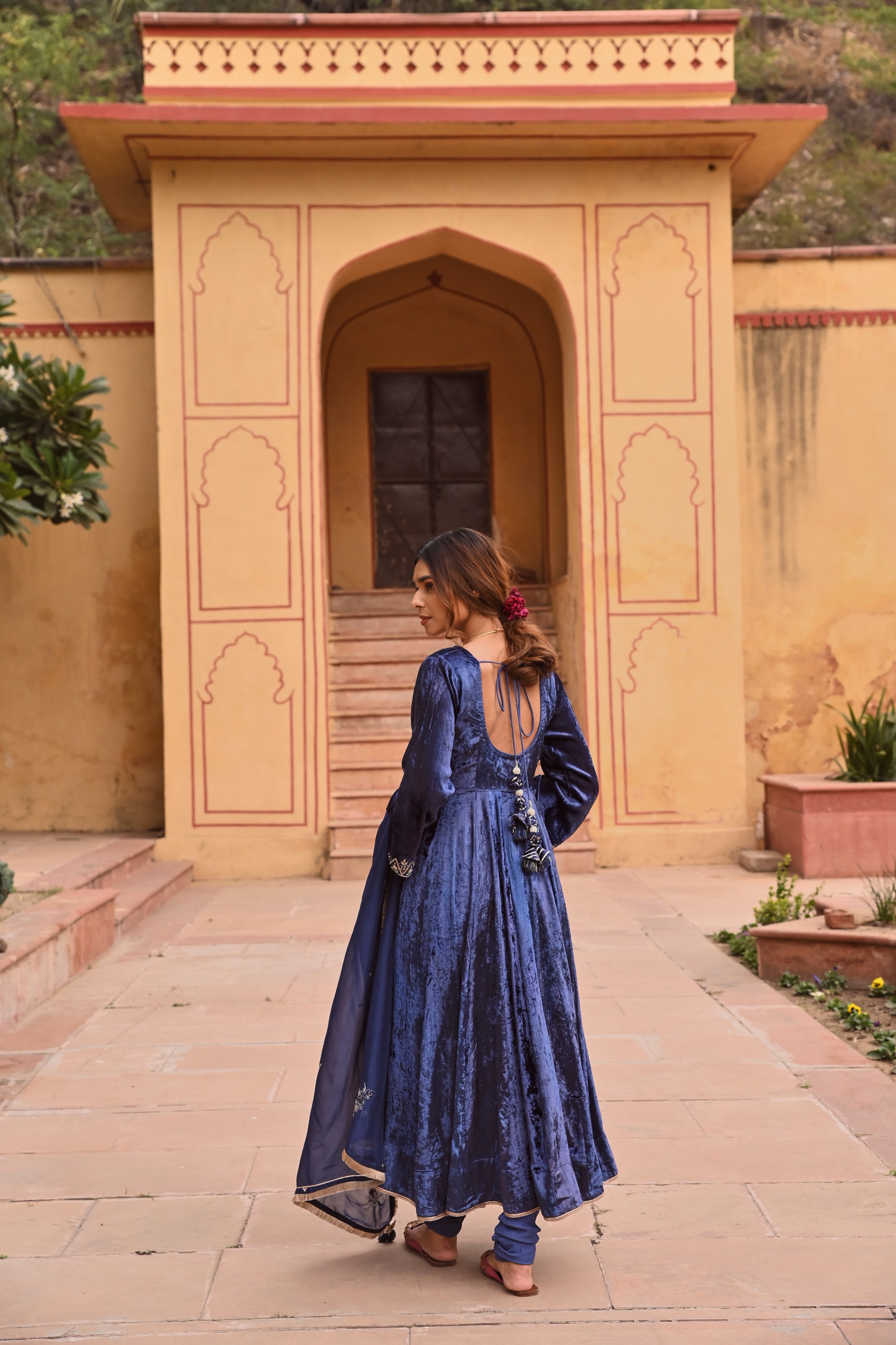 ROYAL BLUE ANARKALI SET