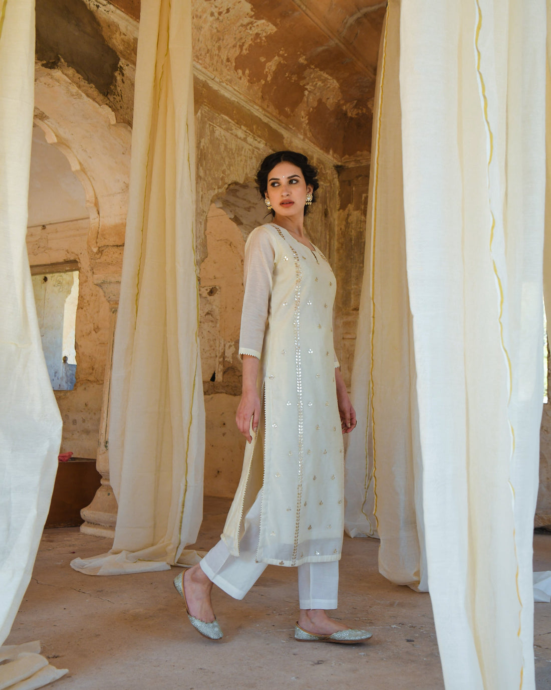 OFF-WHITE MEHER KURTA SET