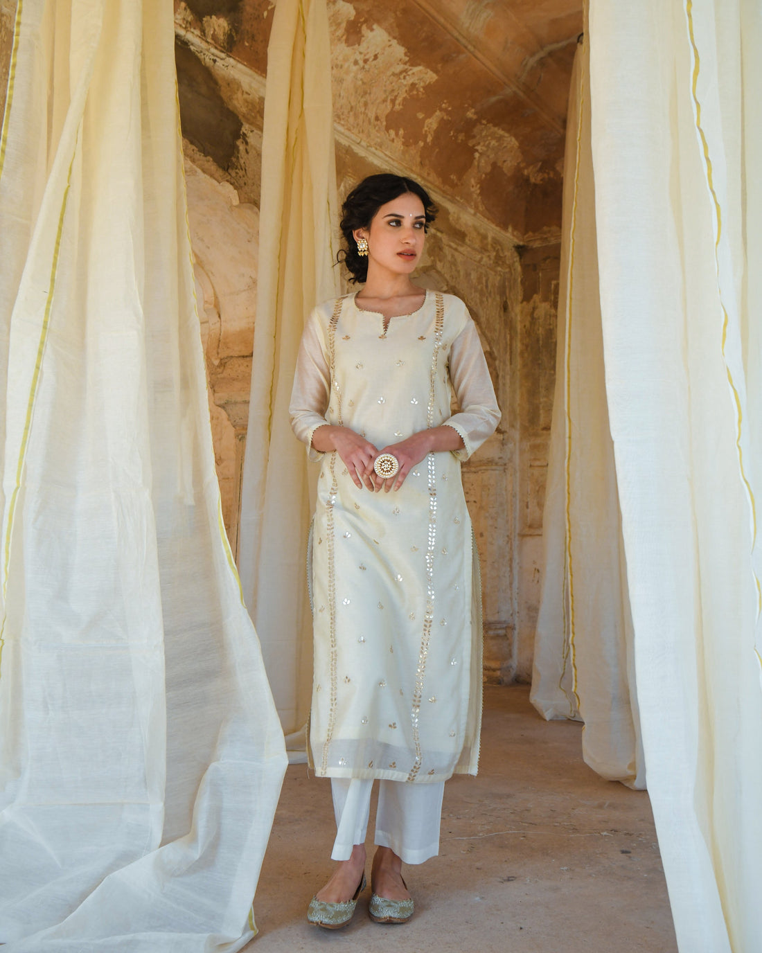 OFF-WHITE MEHER KURTA SET